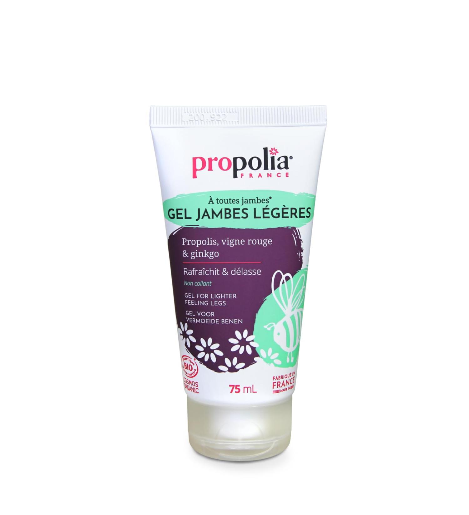 PROPOLIA - Bio - Gel Jambes l g res - Soulage la sensation de jambes lourdes - Propolis Ginkgo Vigne Rouge & Marron d inde - Fabriqu en France - 75 ml - Buy Online on GoSupps.com