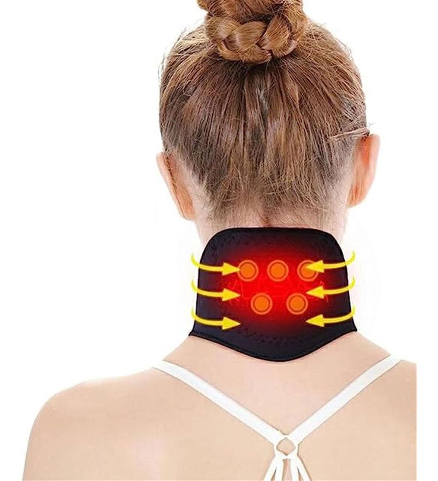 Tourmaline Neck Magnetic Therapy Brace - Pain Relief & Support | Tylxayoxa 1 Piece Neck Wrap (7 Magnets) - Buy Online on GoSupps.com