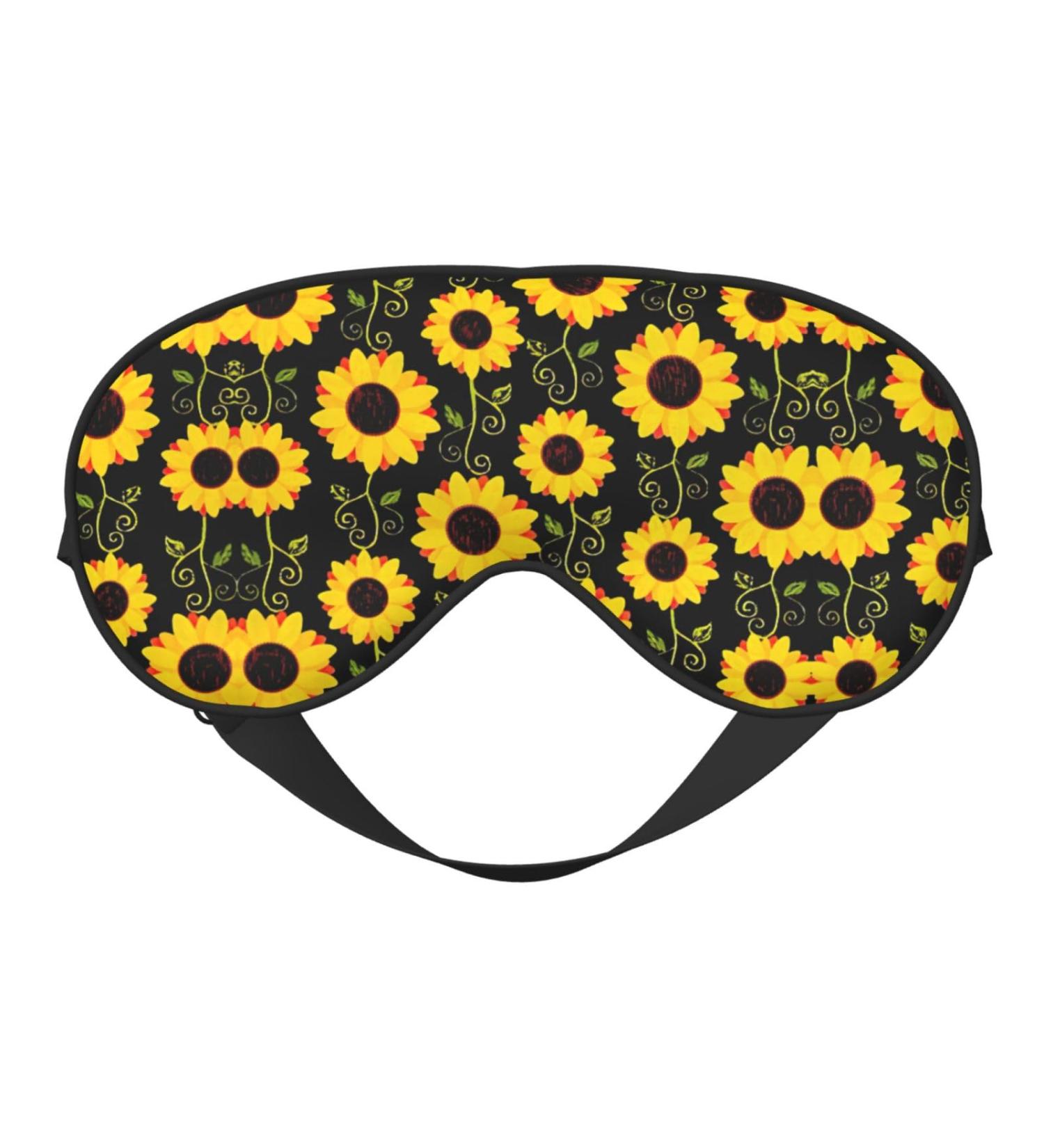 Buy SSIMOO Cute Sunflower Soft Sleep Eye Mask - Breathable Travel Eye Patch for Relaxation (Black) - International Shipping Available - Buy Online on GoSupps.com