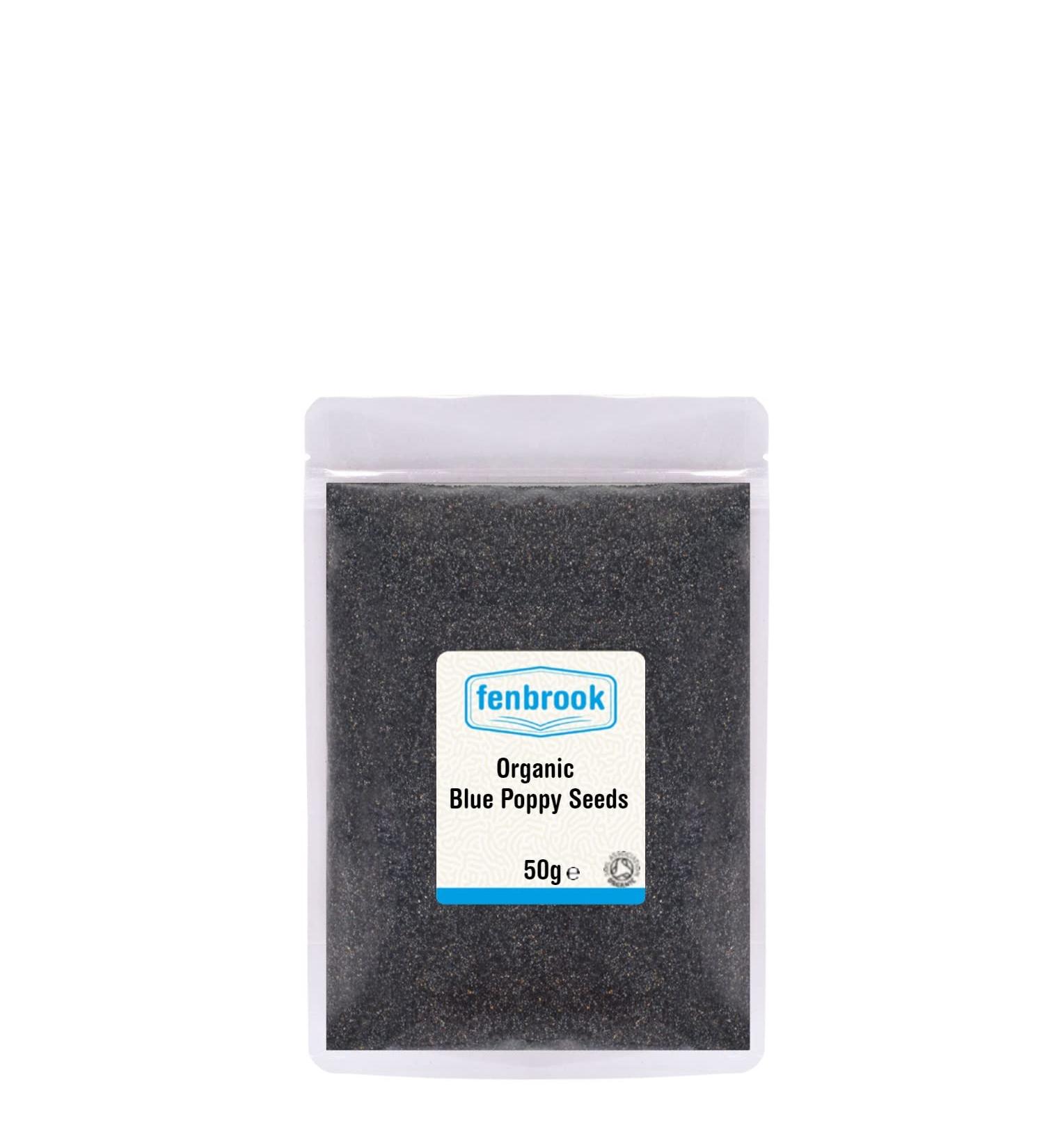 Organic Blue Poppy Seeds 50g Certified Organic by Fenbrook Organic - Buy Online on GoSupps.com