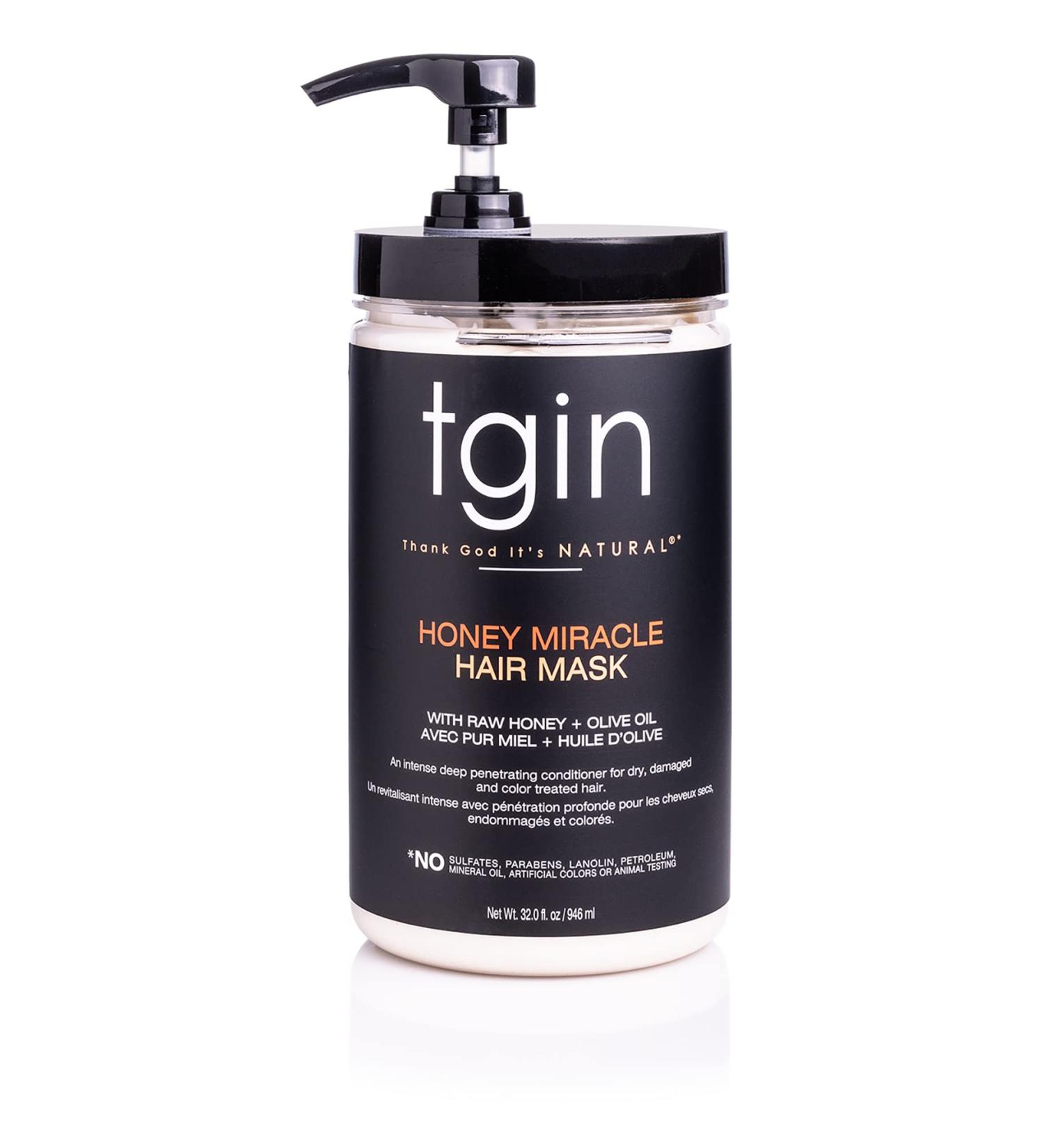 TGIN Honey Miracle Hair Mask 32 oz - For Natural, Dry, Curly Hair Types 3C & 4C - Buy Online on GoSupps.com