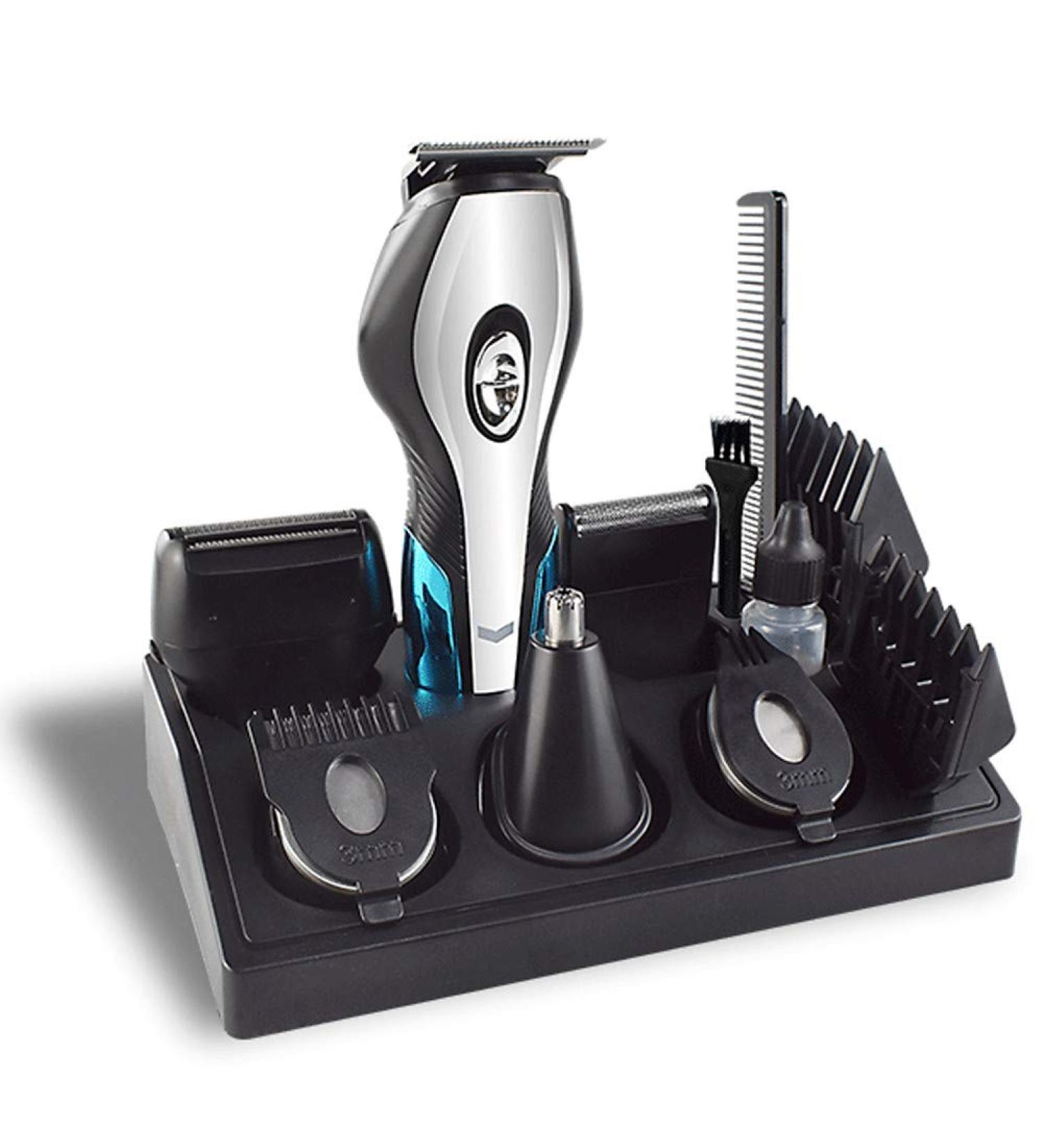 JewelryWe 11-in-1 Men's Shaver & Trimmer Grooming Kit - Waterproof Cordless Beard & Nose Hair Groomer - Buy Online on GoSupps.com