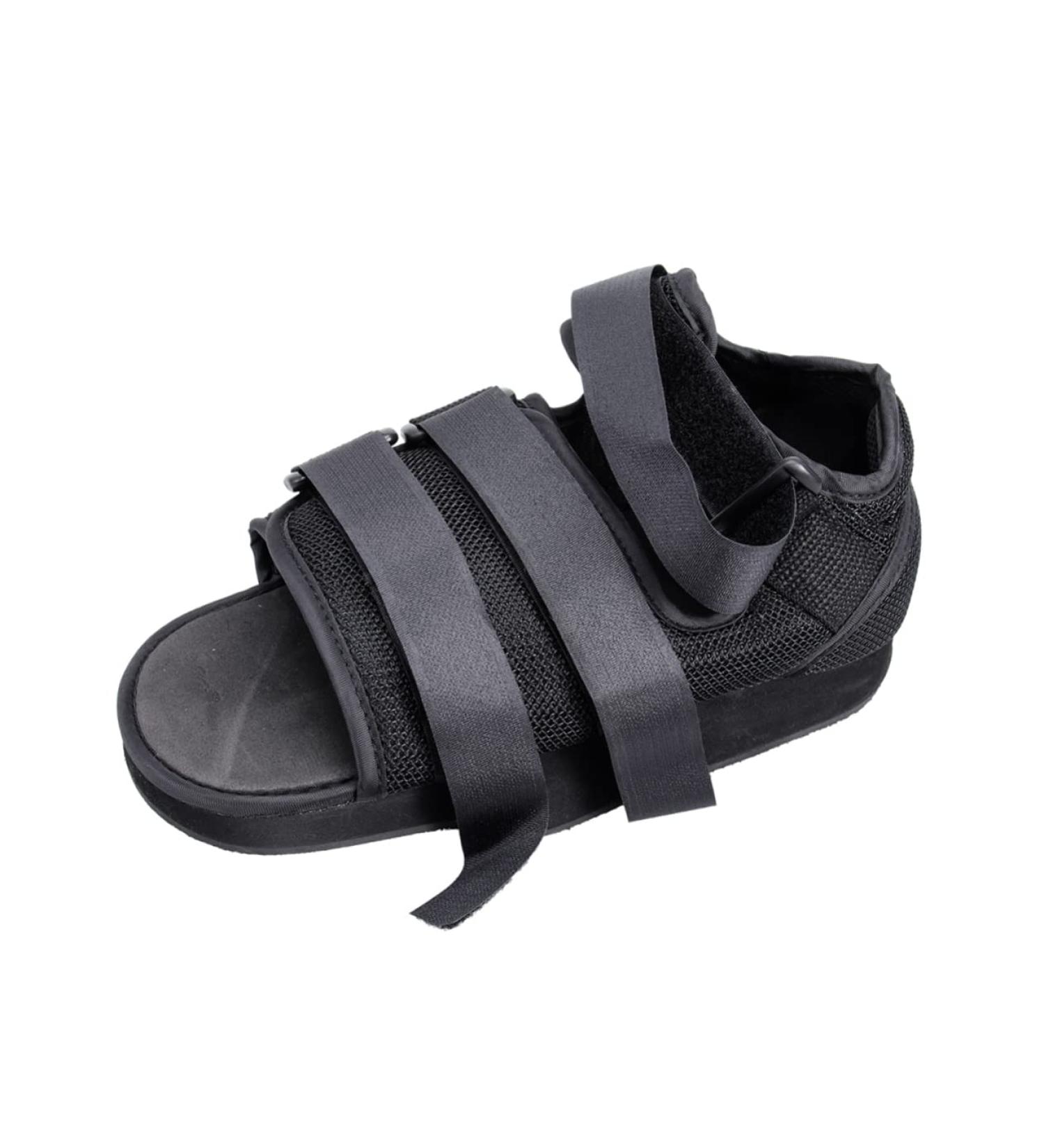 Foot Fixed Shoes - Open Toe Slippers & Post Operative Fracture Boot | Medical Walking Shoe Support for Injured Toe - Black - Buy Online on GoSupps.com