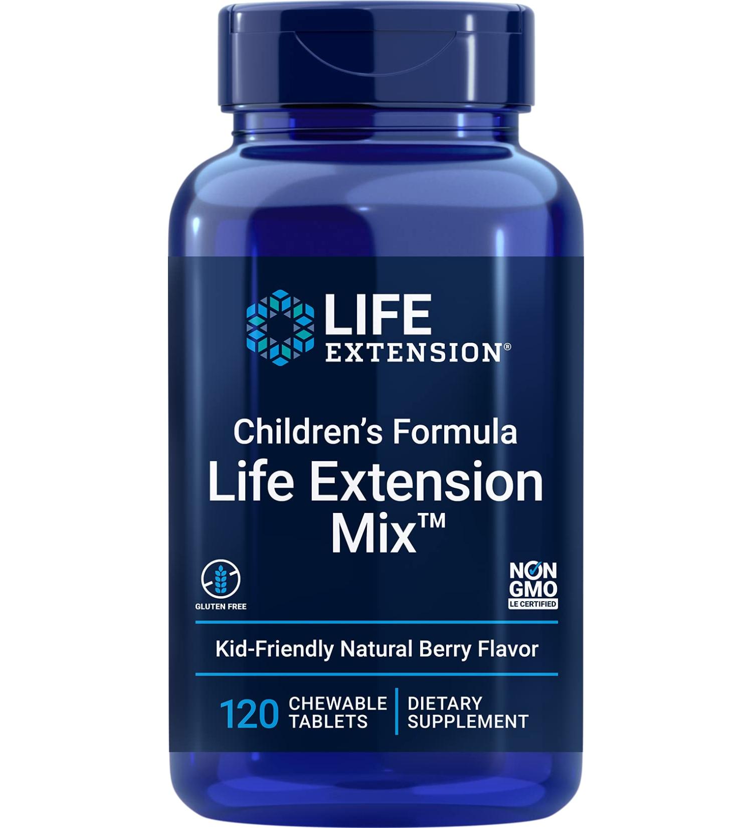 Life Extension Children's Formula - Natural Berry Flavor Chewable Tablets, 120 Count - Buy Online on GoSupps.com