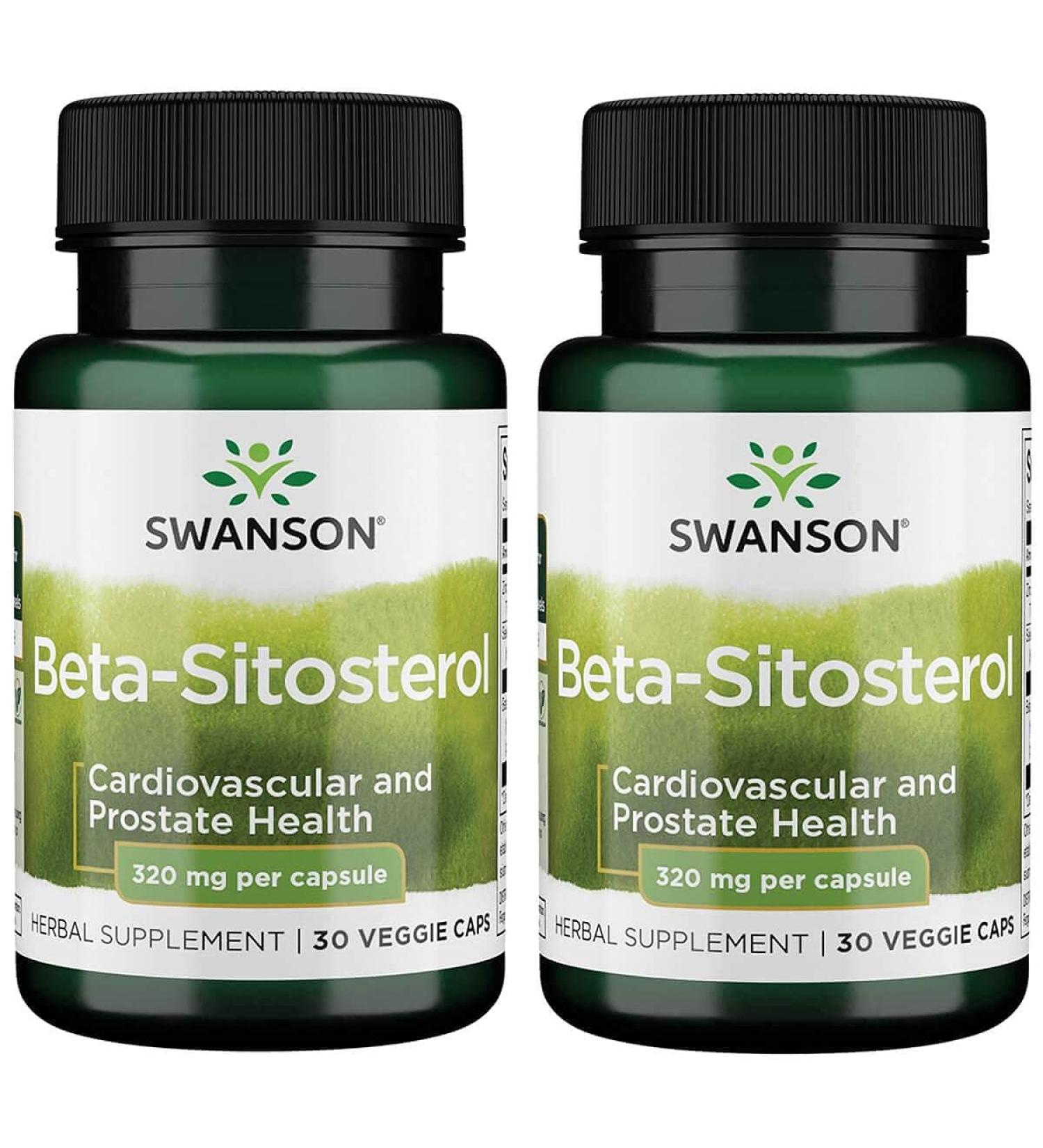 Buy Swanson Ultra High Potency Beta-Sitosterol 30 Veg Capsules - 2 Pack | Premium Quality Supplement for Heart Health | International Shipping Available - Buy Online on GoSupps.com