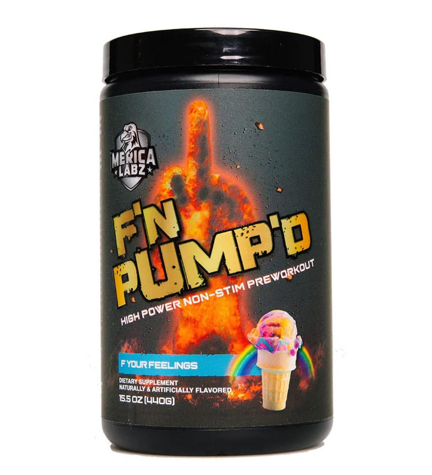 Merica Labz F N Pump D - Stimulant Free Nitric Oxide Pre-Workout Powder (20 Servings) for Optimal Performance - Buy Online on GoSupps.com