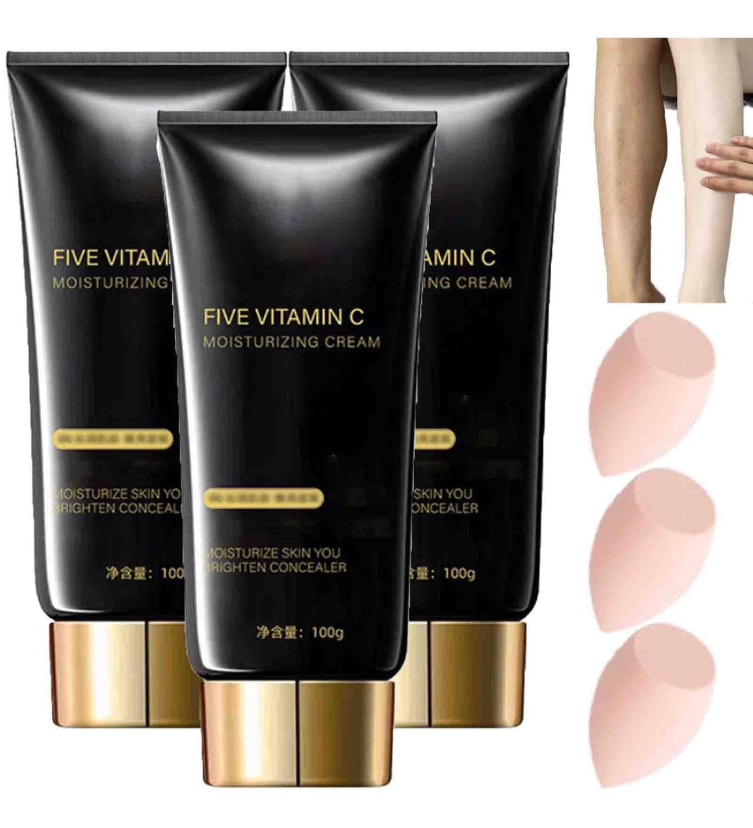 YOMACY Five Vitamin C Moisturizing Cream Multifunctional Smooth Hydrating Makeup Cream Nicotihamide Five Vitamin C Mosturing Crean Nude Lazy Skin Cream(3) - Buy Online on GoSupps.com