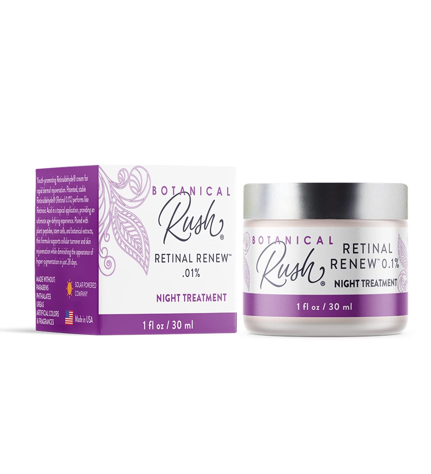 Retinal Renew Night Treatment - Anti-Aging Cream with Plant Peptides & Botanical Extracts for All Skin Types - 1 Oz Jar - Buy Online on GoSupps.com