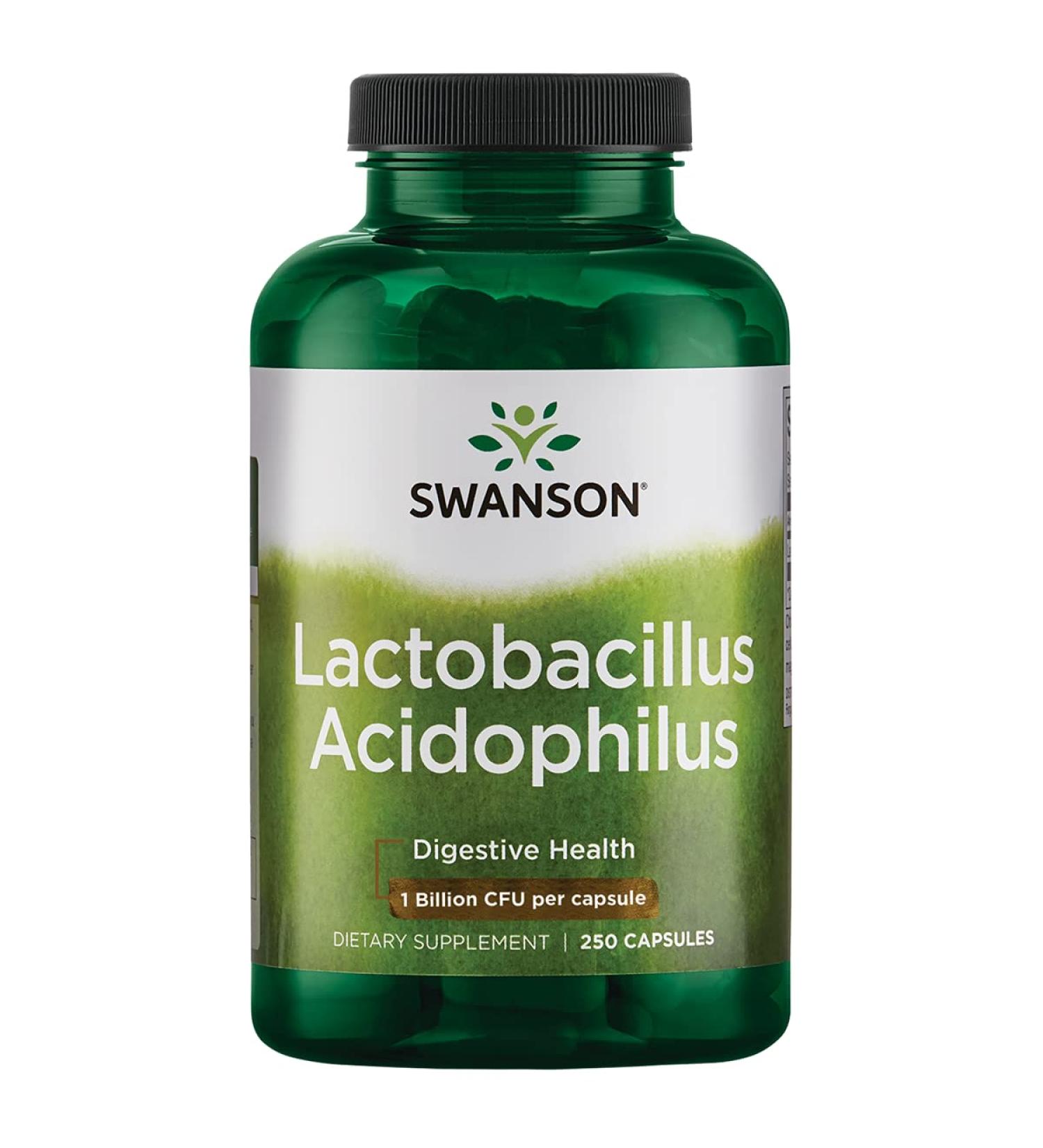 Swanson Lactobacillus Acidophilus Probiotic Supplement - 1 Billion CFU - 250 Capsules - Digestive Health Support - Buy Online on GoSupps.com