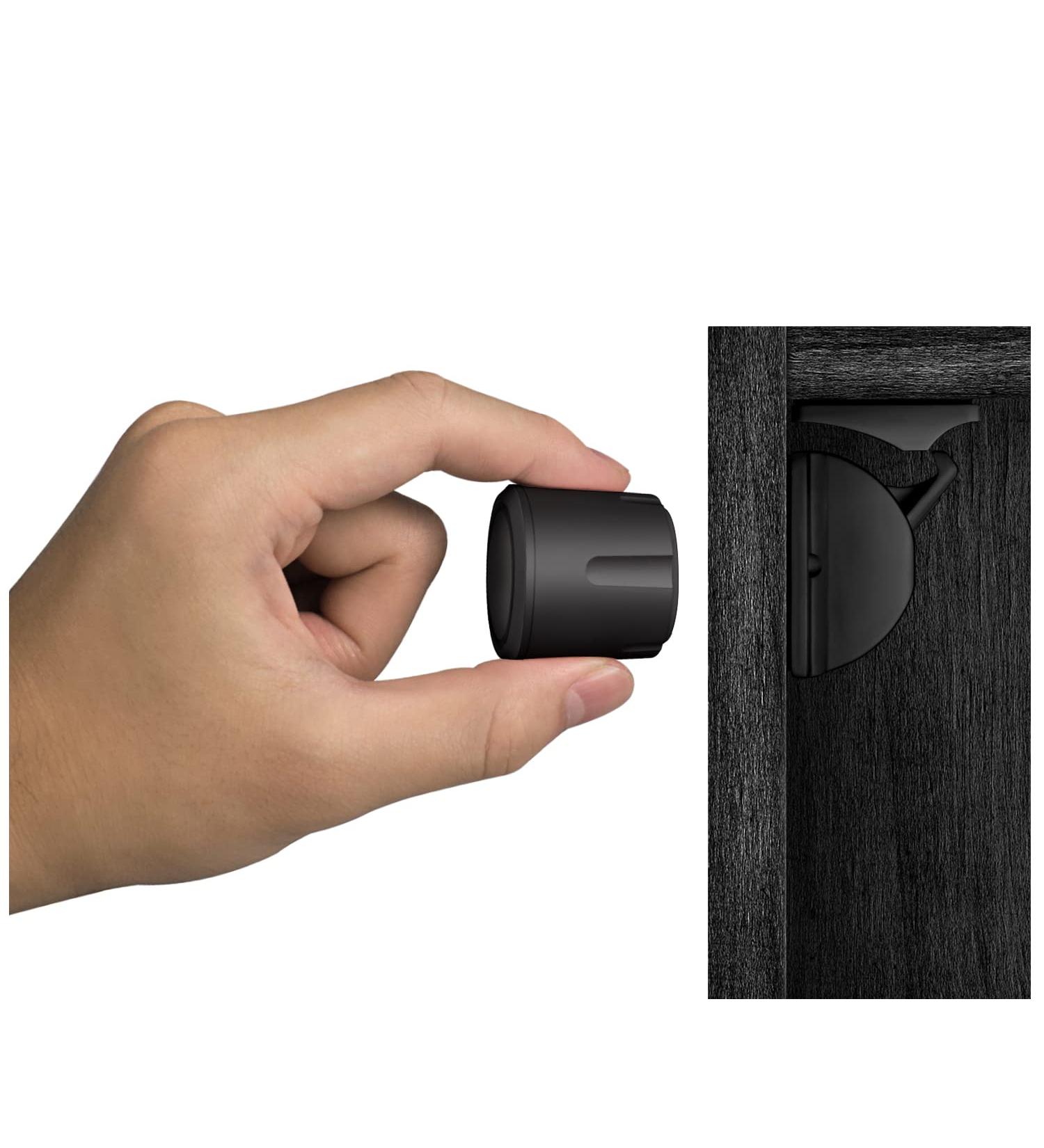 Norjews Child Safety Magnetic Cupboard Locks - 8 Locks & 2 Keys, Easy Install, Invisible Design, No Screws/Drilling - Black (8pc) - Buy Online on GoSupps.com