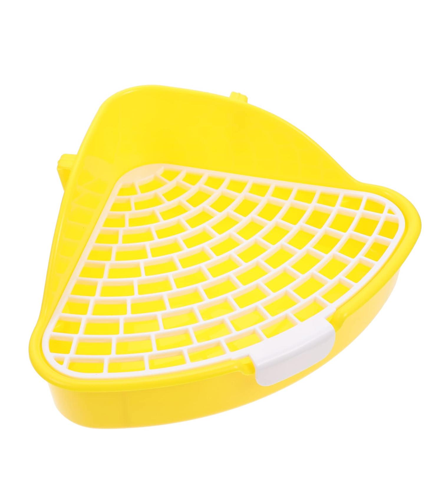 COSMEVIVI Box Rabbit Toilet Bunny Potty Rabbit Potty Pet Pee Toilet Pet Litter Tray Pet Training Corner Bunny Toilet Small Pet Toilet Pet Drawer Potty Pet Potty Pet Supply 25X19X10CM Yellow - Buy Online on GoSupps.com