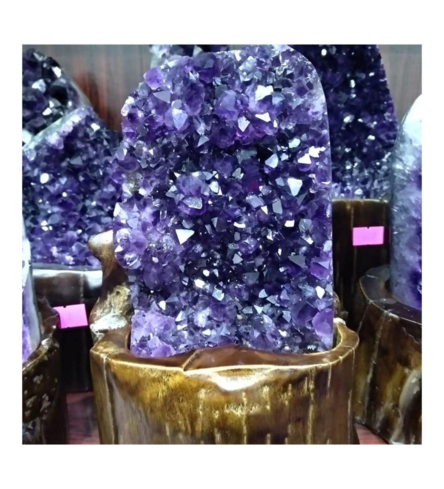 Stone Crafts Amethyst Quartz Cluster - Uruguayan - Crystals - Gemstones - Geodes - Minerals ZJGIDTEM - Buy Online on GoSupps.com