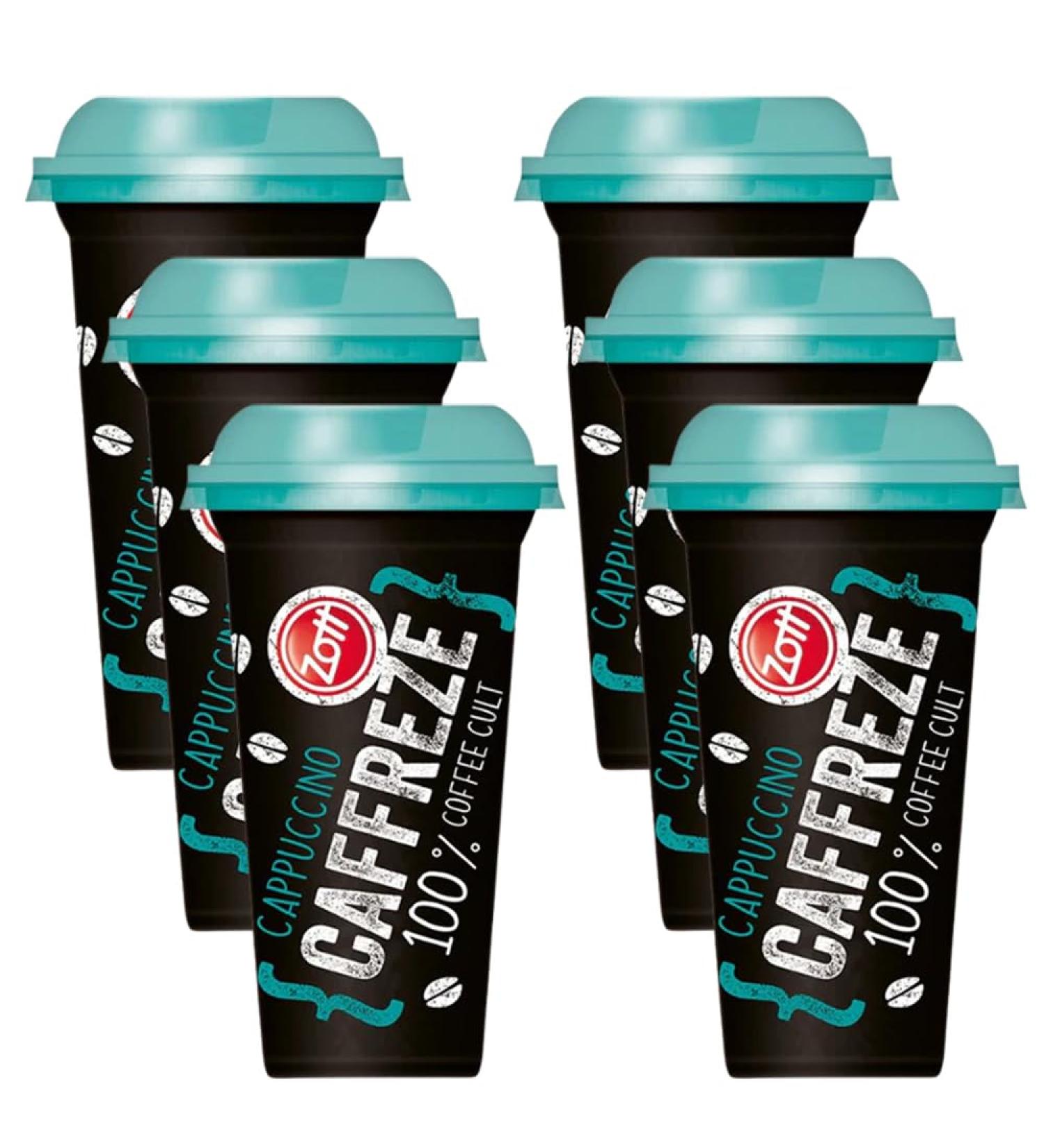 Zott Caffreze Cappuccino Drink 200ml - Creamy & Smooth Italian Style Coffee Beverage (6 Cappucino Caffreze) - Buy Online on GoSupps.com