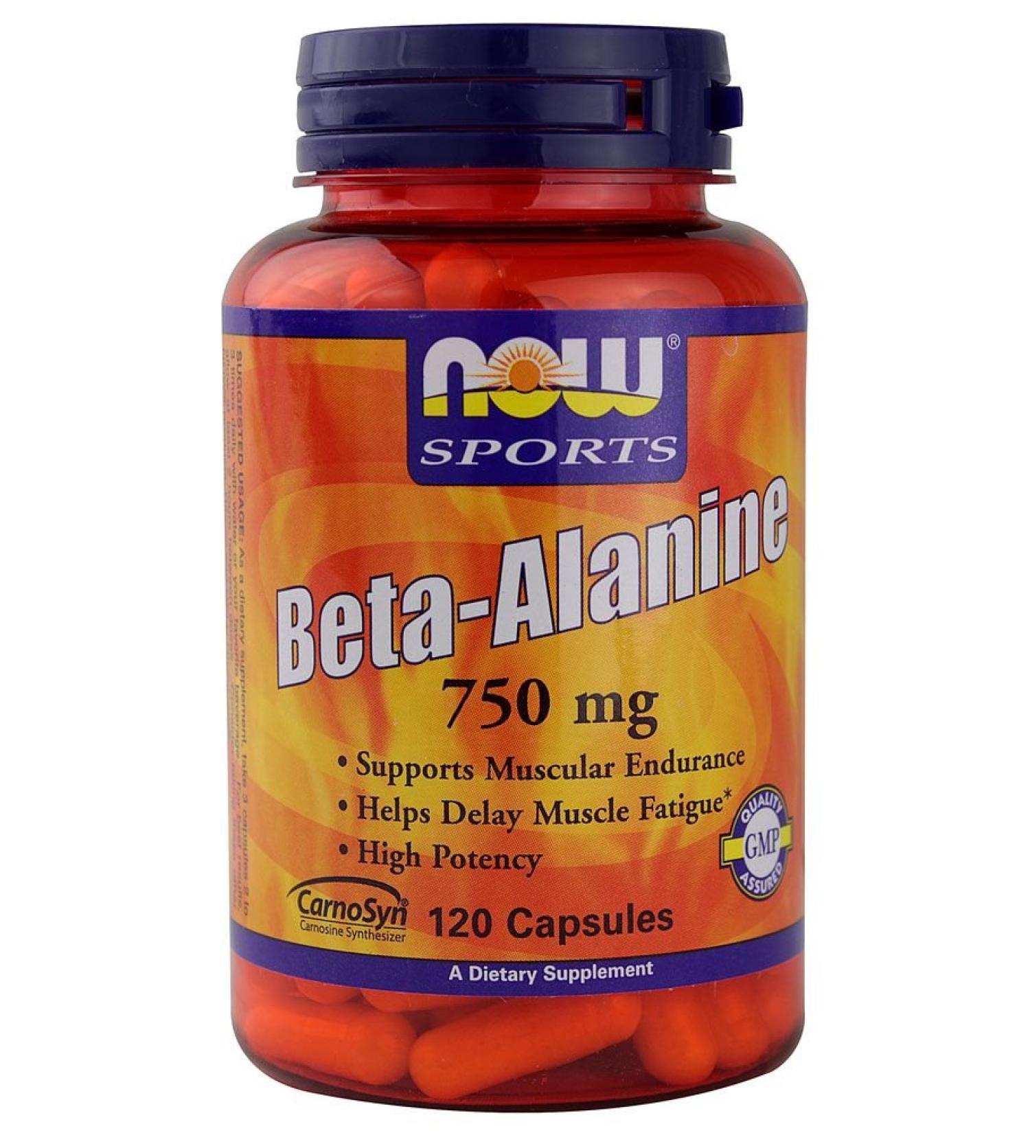Now Foods Sports Beta-Alanine Endurance 750 mg 120 Veg Capsules