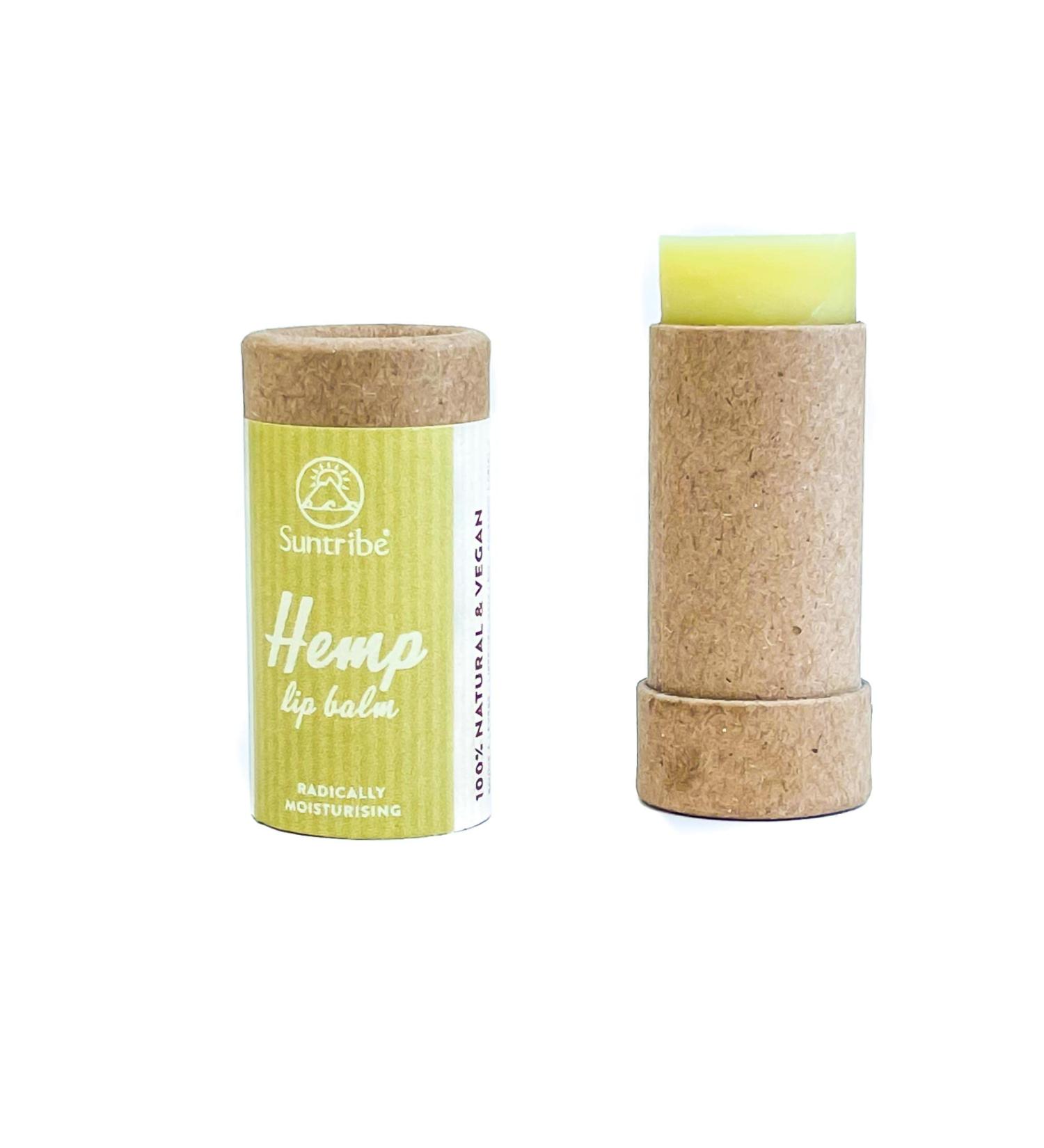 Suntribe Bio Lip Balm with Hemp - 100% Natural Vegan & Zero Waste | Soothing Lavender & Peppermint - Award-Winning Moisture Repair - 6g - Buy Online on GoSupps.com