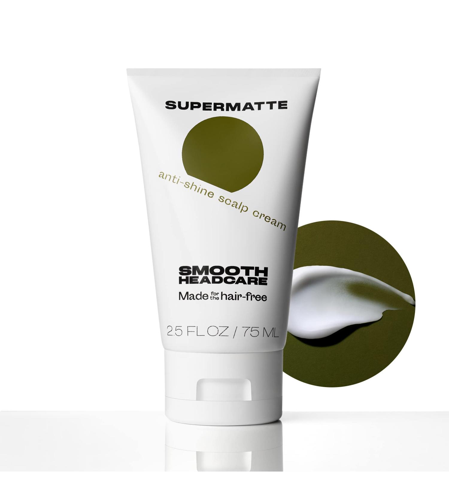 Supermatte Anti-Shine Bald Head Cream | Fragrance-Free Scalp Lotion for Men | Tapioca-Infused Shine Control Formula - Buy Online on GoSupps.com