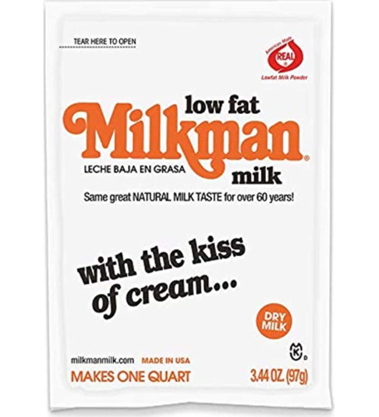 Milkman Low-fat Instant Dry Milk Powder - 1 Gallon (4 Packets) - Buy Online on GoSupps.com