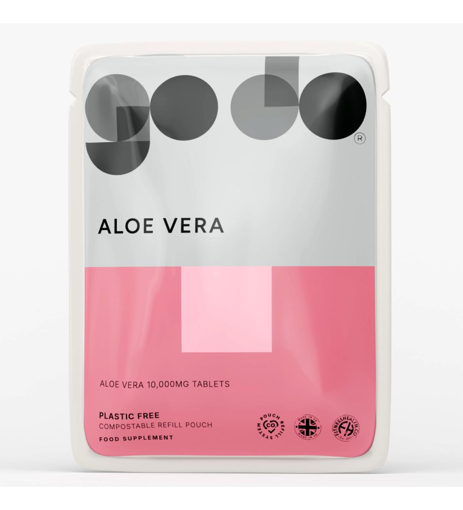 Fitness Health Aloe Vera 10 000mg Tablets Colon Cleanse & Digestion Support - Healthy Hair Skin and Nails - High Strength Supplements - Herb - GMP Ratified - Packaging (120) - Buy Online on GoSupps.com