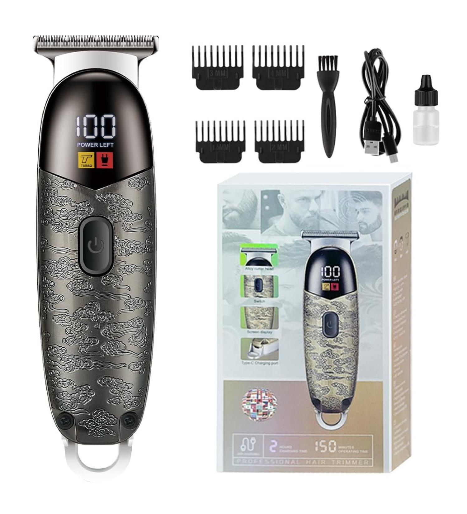 Professional Hair Trimmer for Men | Cordless T-Blade Edgers & Grooming Kit | Gifts for Men - Gray - Buy Online on GoSupps.com