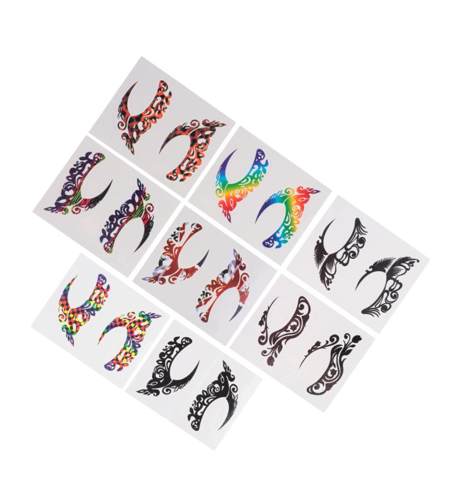 NOLITOY 16 Pairs Eye Shadow Eyeliner Stickers Eyeshadow Decor Face Decals Makeup Eye Sticker Cosplay 7.6x4.3cmx2pcs Assorted Colorx2pcs - Buy Online on GoSupps.com