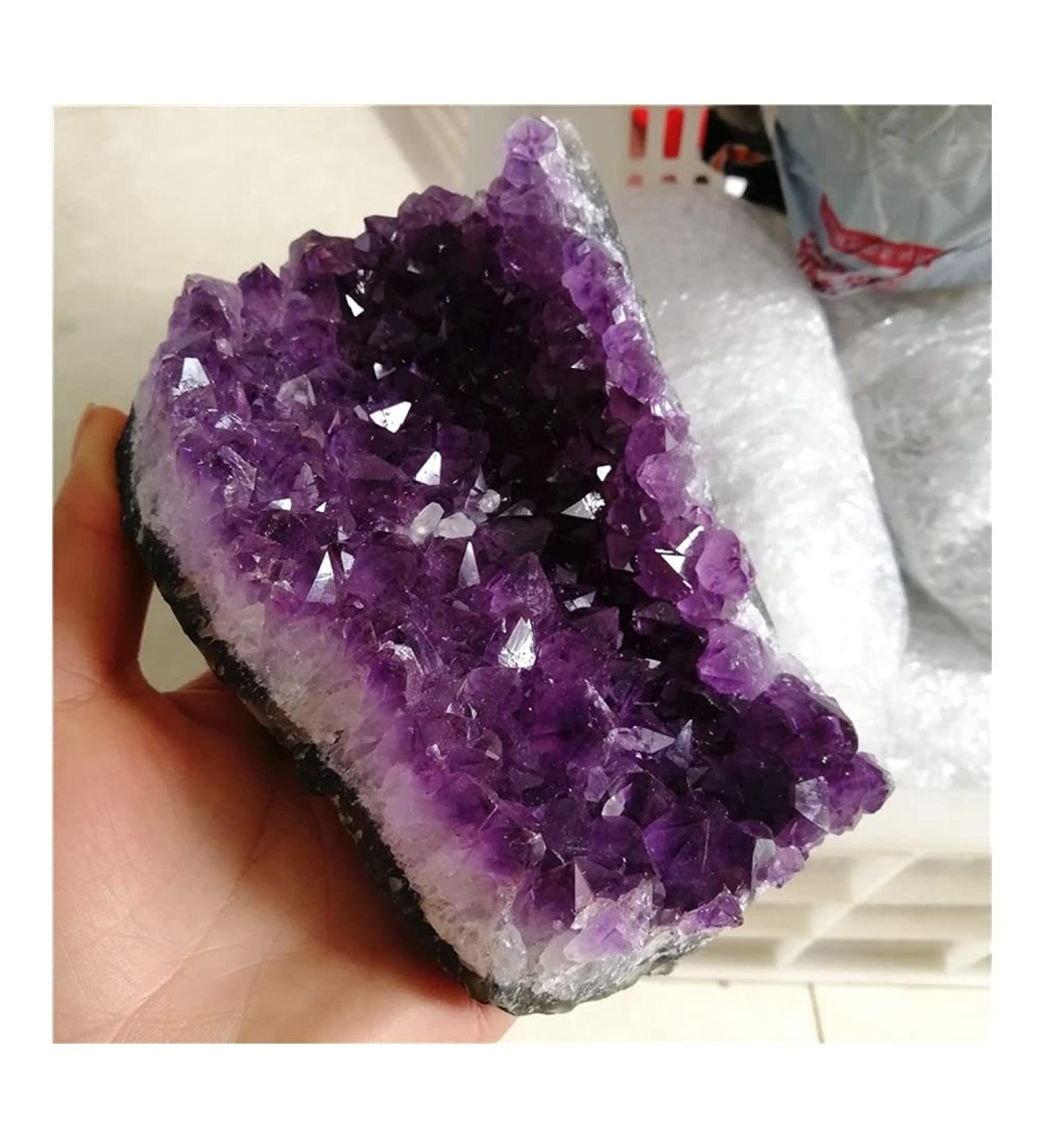Natural Amethyst Cluster Crystal Specimen Reiki Reiki Stone Gift - Buy Online on GoSupps.com