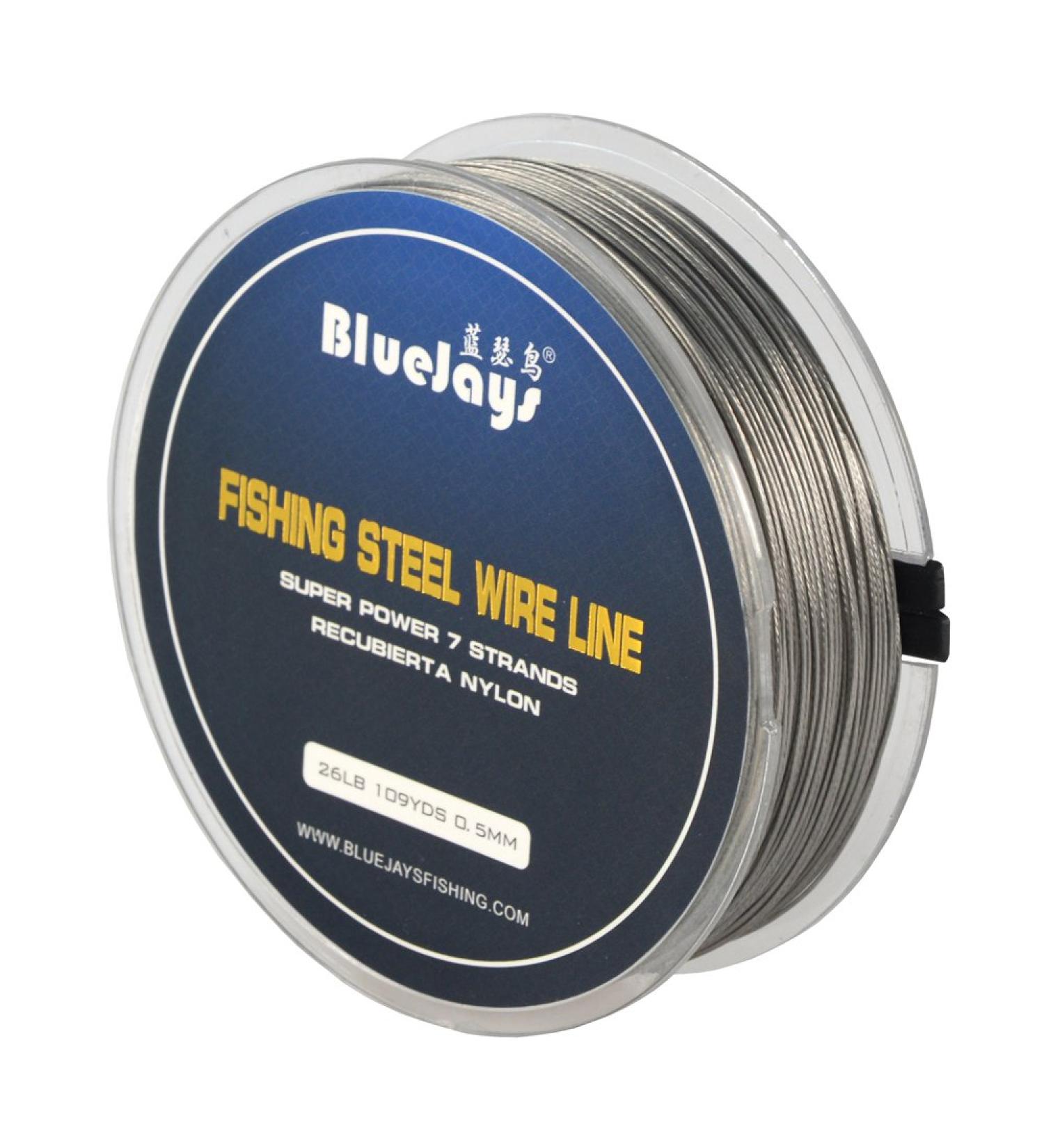 0.5mm 100m 26lb Nylon-Coated Stainless Steel Fishing Leader Wire - Buy Online on GoSupps.com