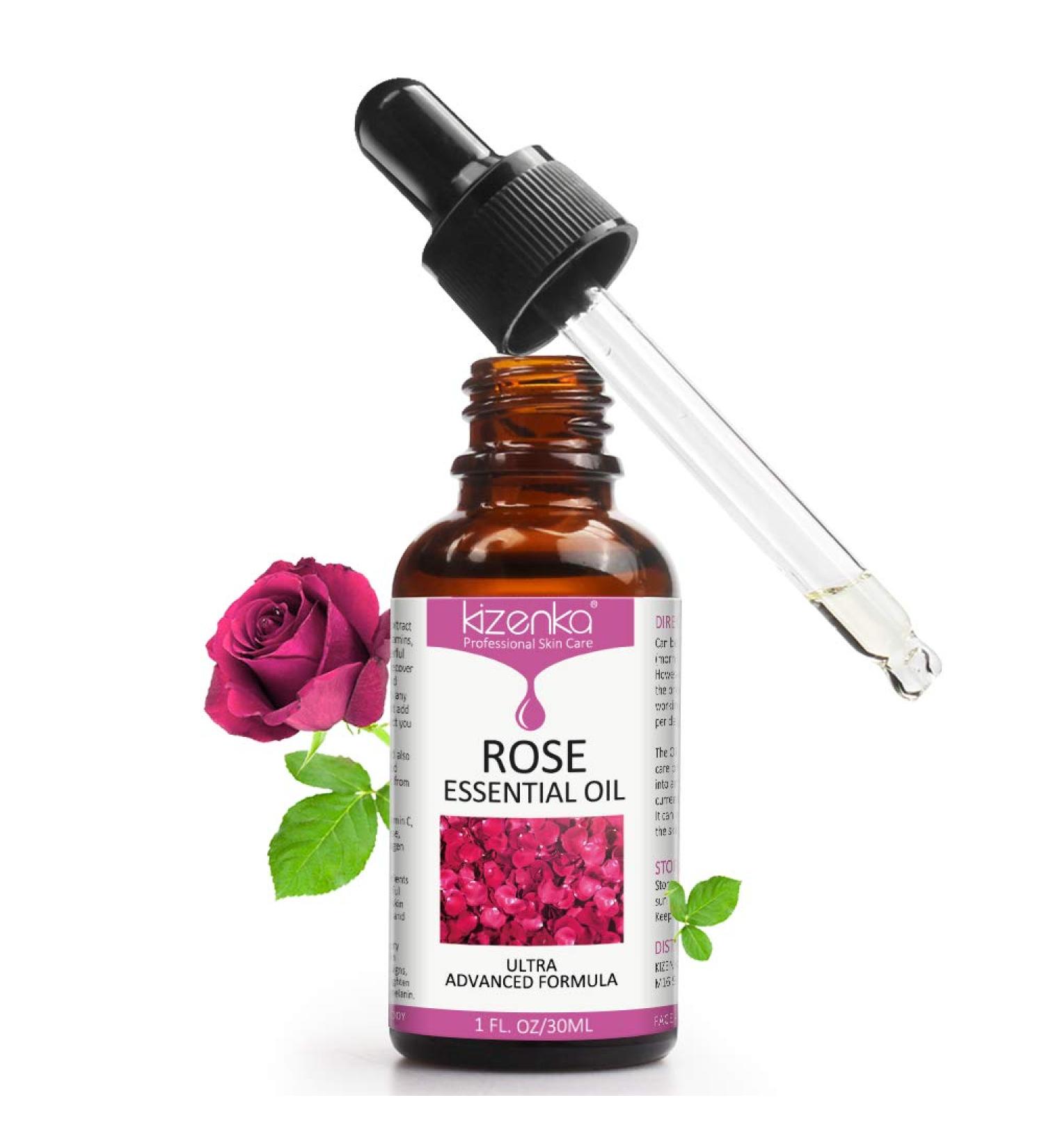 OEWWEX Rose Essential Oil for Face Skin Oil with Vitamin C/E/B3 Retinol Hyaluronic Acid for Smoothing Anti Aging Wrinkles and Moisturizing Skin Body Apply for Aromatherapy and Relaxation 30ml - Buy Online on GoSupps.com
