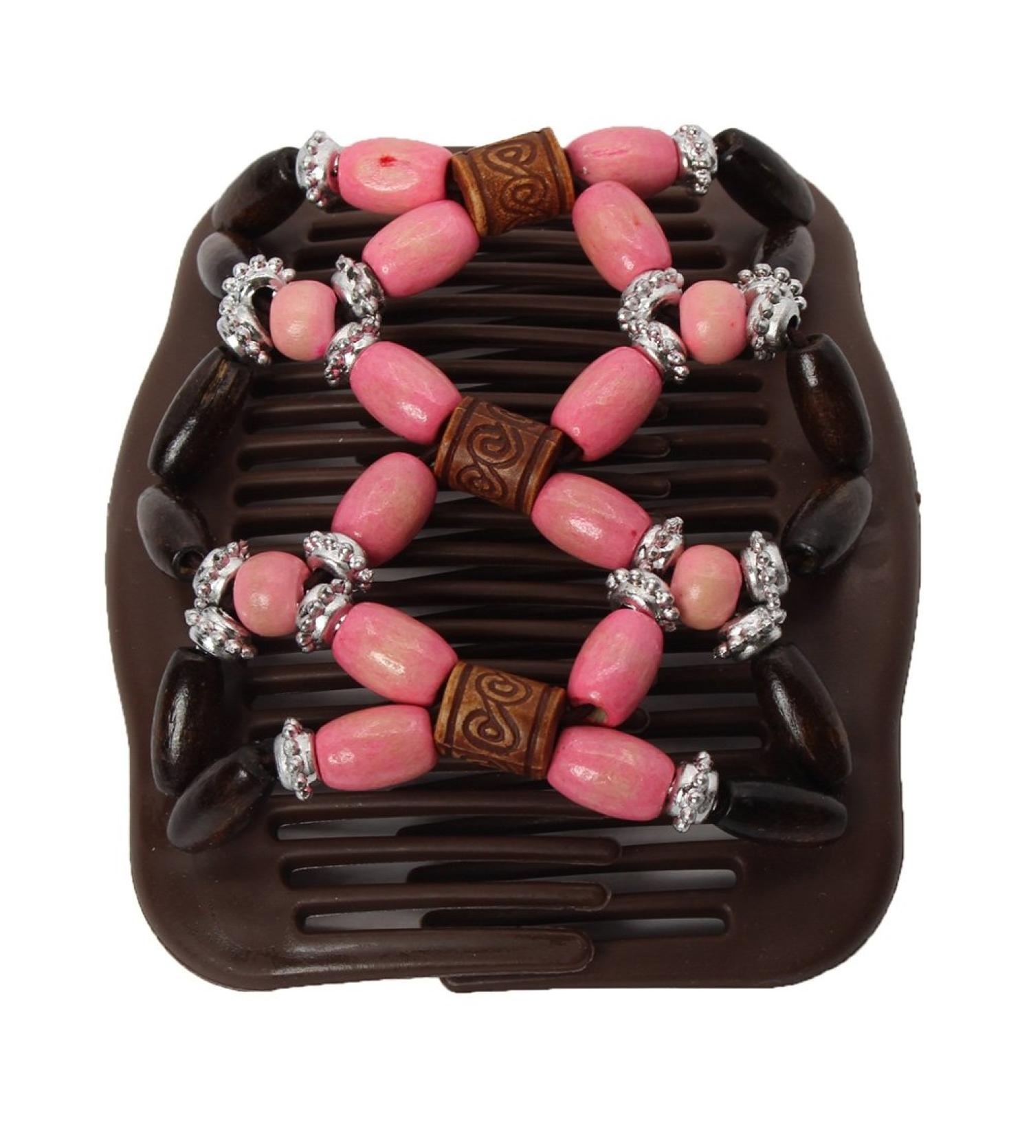 JUSTFOX Trend African Hairclip - Stylish Light Pink Hair Clip with Ornaments for International Shipping - Buy Online on GoSupps.com
