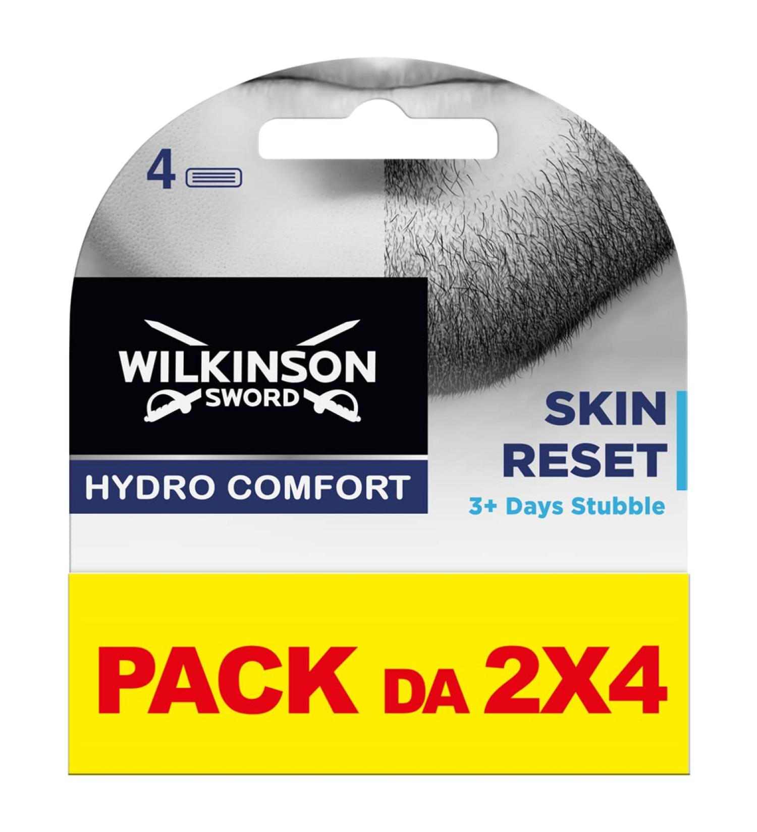 Wilkinson Sword Hydro Comfort Skin Reset - 8 Refill Blades & Integrated Comb for 3-7 Day Beard - International Shipping Available - Buy Online on GoSupps.com
