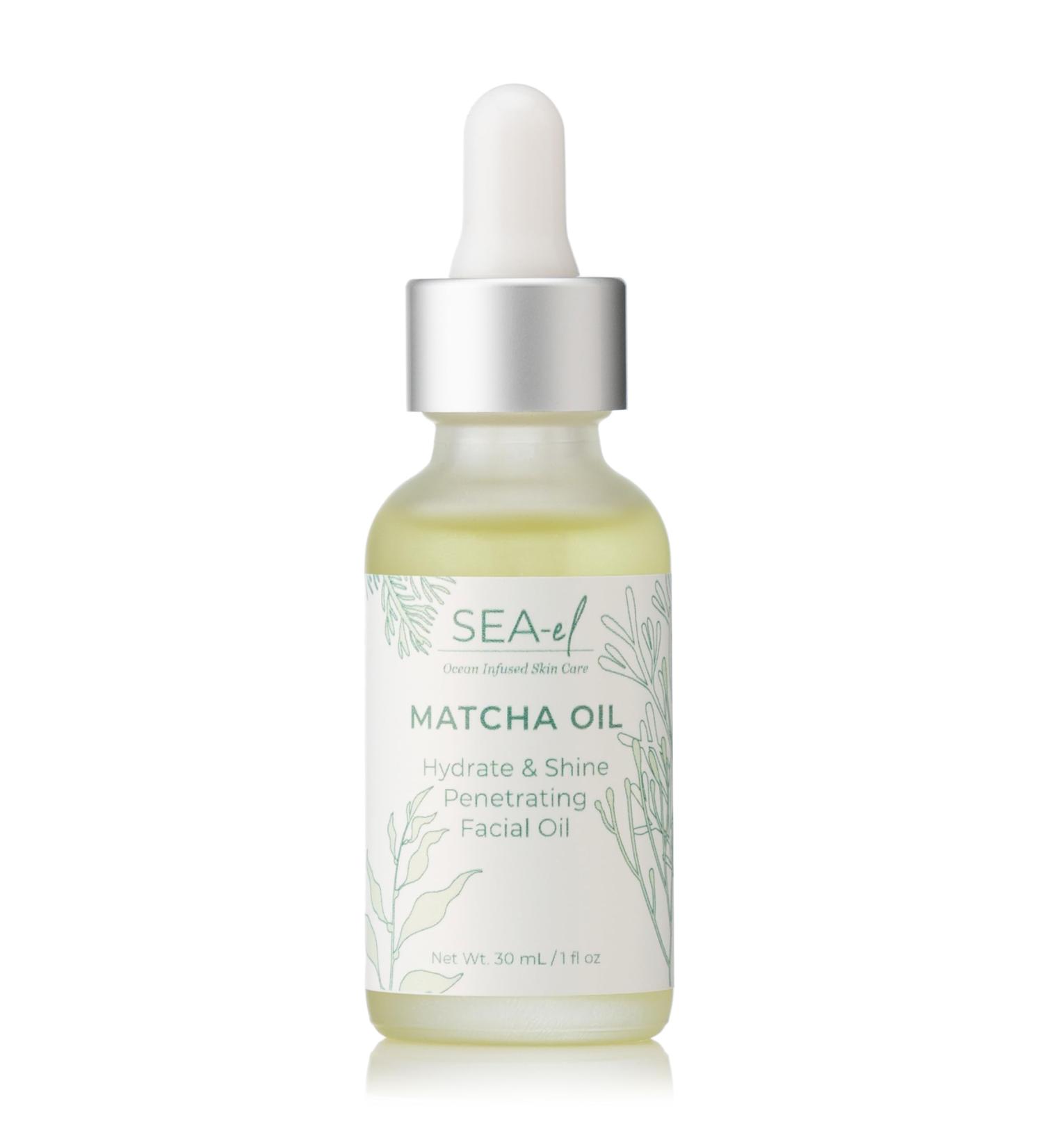 Matcha Face Oil - Hydrating Green Tea & Sea Kelp Blend for Glowing Skin - Vegan Antioxidant Moisturizer for All Skin Types - 1 Fl Oz - Buy Online on GoSupps.com