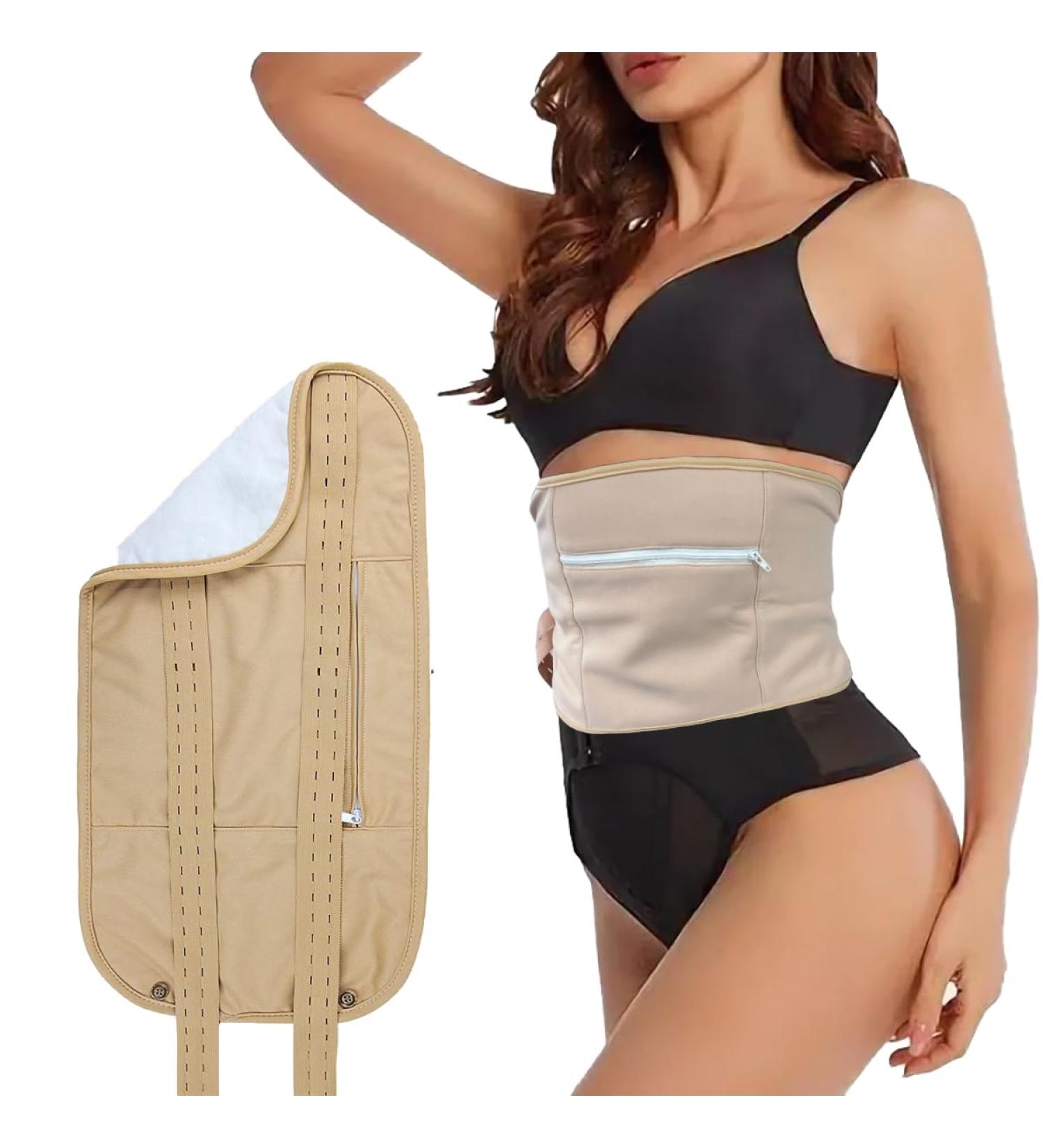 Reusable Castor Oil Wrap for Liver Detox | Pain Relief & Relaxation - Khaki - Buy Online on GoSupps.com