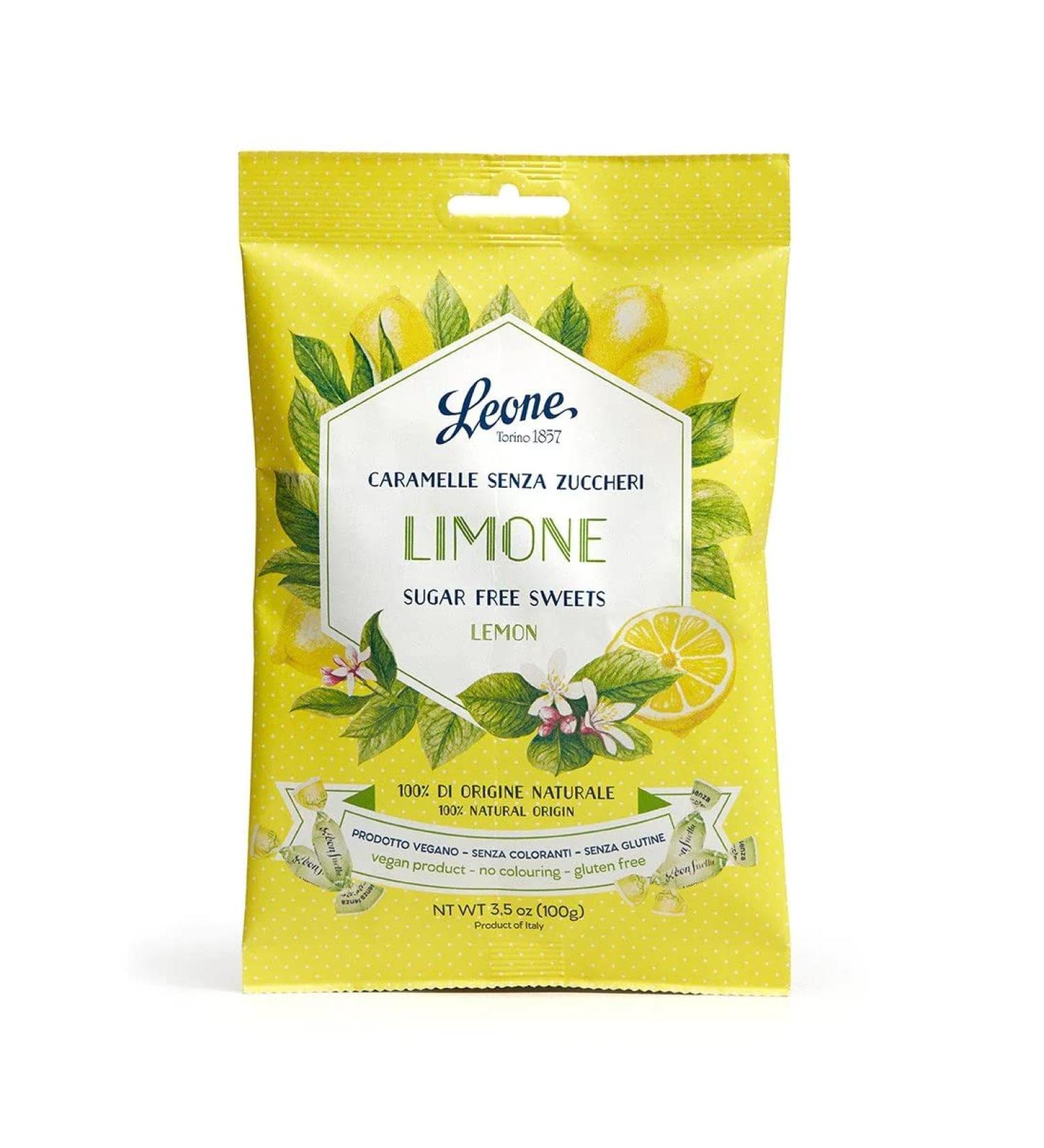 Lion Bars - Sugar-free sweets 100g bag (Lemon)