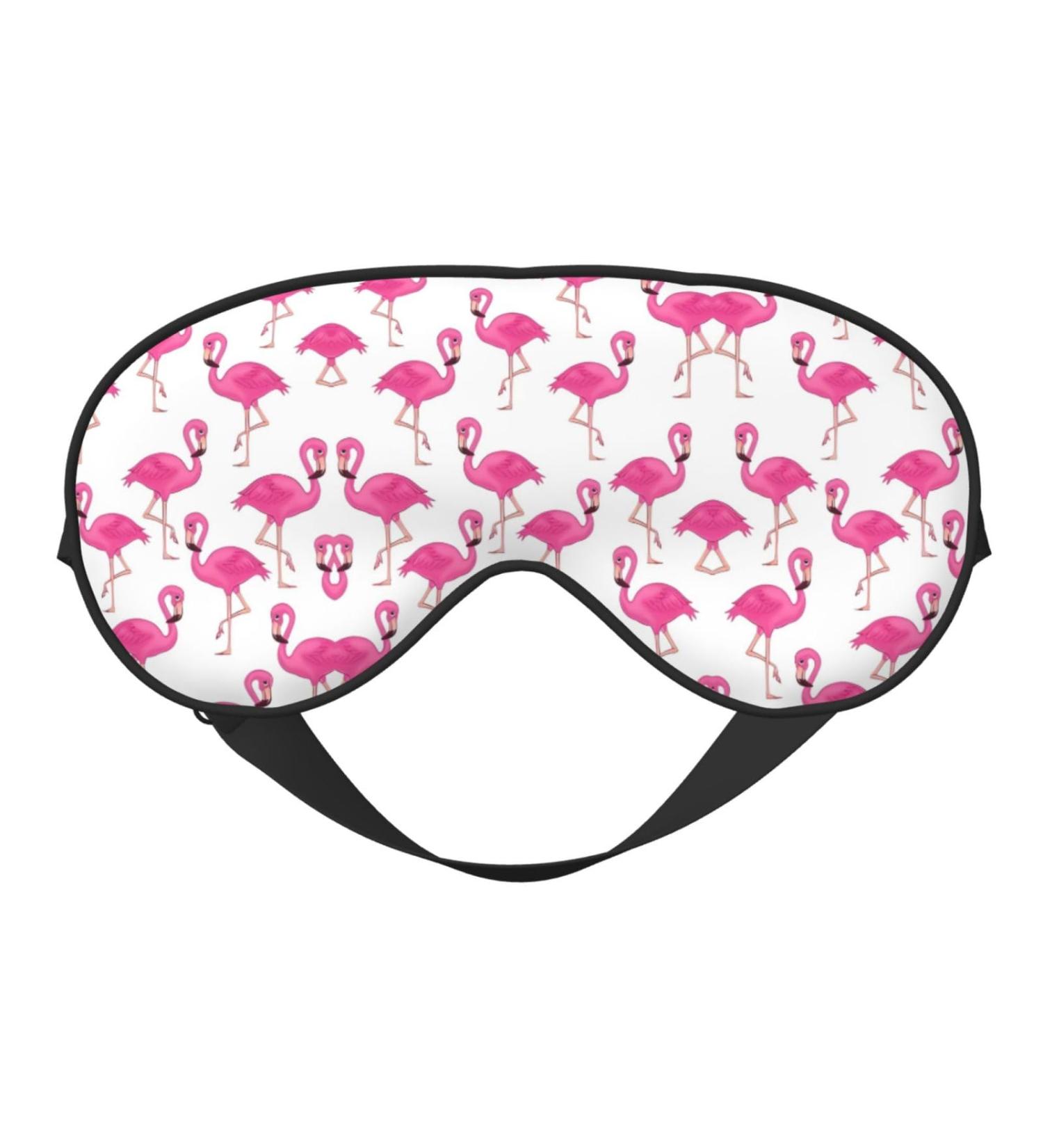 Pink Flamingo Eye Mask | Soft Adjustable Sleep Mask for Men & Women | Comfortable Nighttime Eye Cover - Buy Online on GoSupps.com