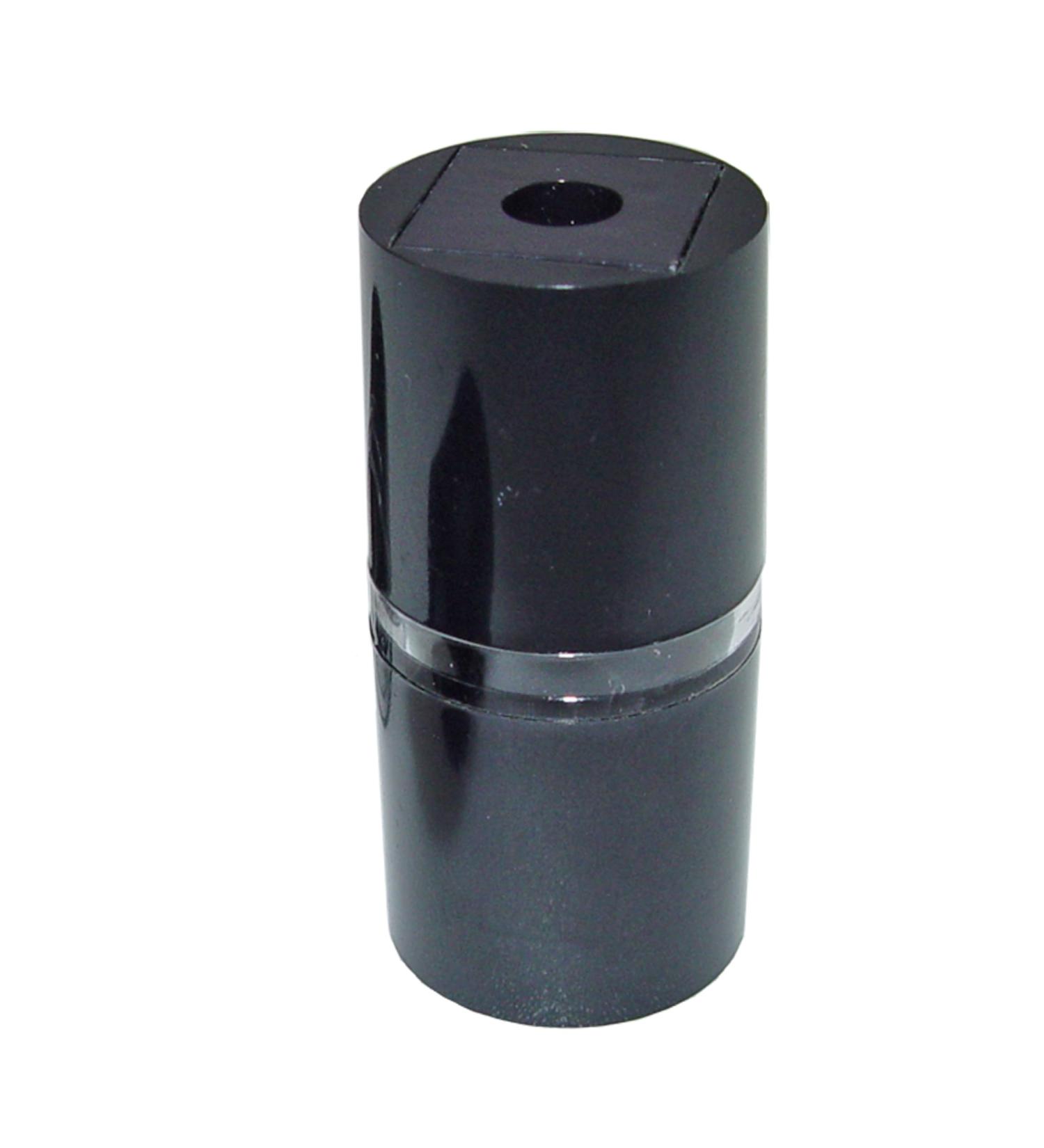 Cosmetic pencil double sharpener black/clear glass