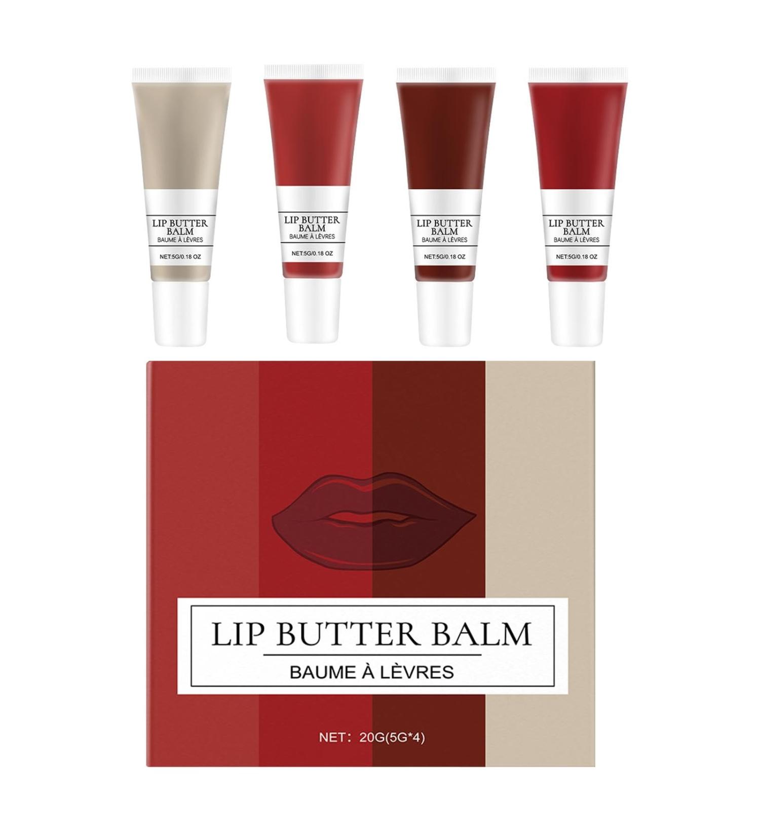 itrimaka Lip Balm Cream Lip Conditioner Balm 4Pcs Lip Cream Set Moisturizing Lip Balm Long Lasting Lip Moisturizer Small Lip Gloss - Buy Online on GoSupps.com