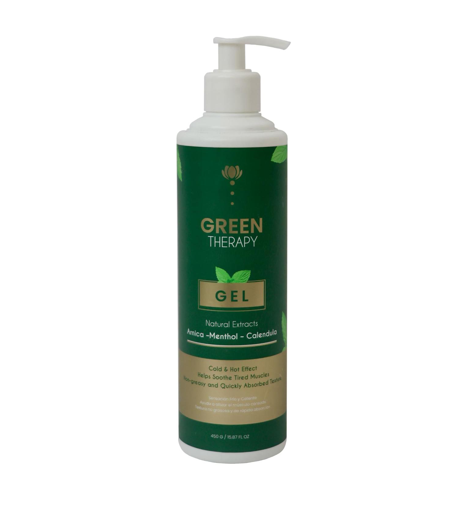 Jema Cosmetics Green Therapy Gel Relaxing Muscle & Joint Gel with Arnica Menthol & Calendula Non-Greasy Fast-Absorbing Formula 15.87 oz - Buy Online on GoSupps.com