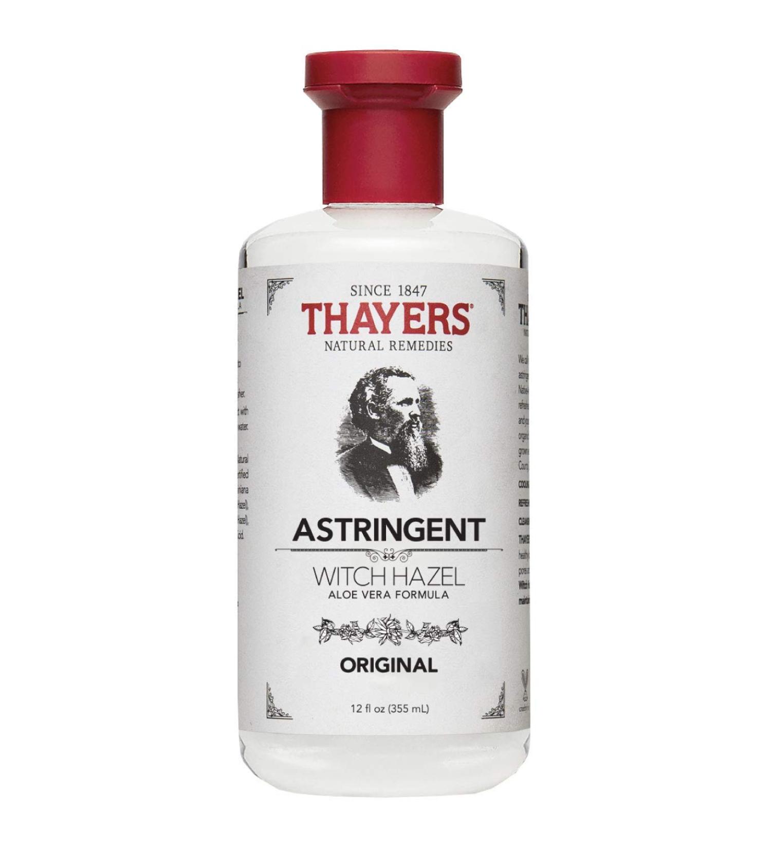 Thayers Witch Hazel with Aloe Vera Original Astringent 12 oz (Pack of 5)