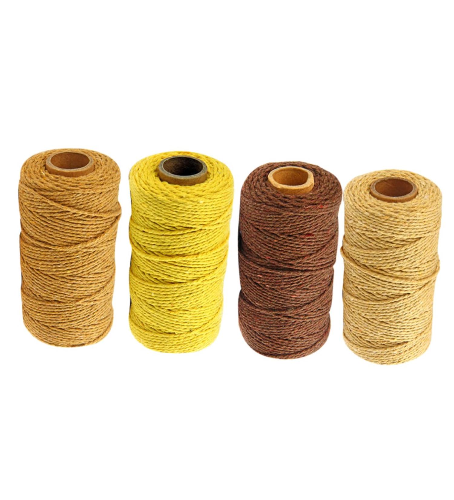 Buy Amosfun 4 Roll Macrame Accessories - Natural Cooking Yarn DIY Tinker Thread & Cotton Cord for Baking Crafts | Perfect Kitchen Gift! - Buy Online on GoSupps.com