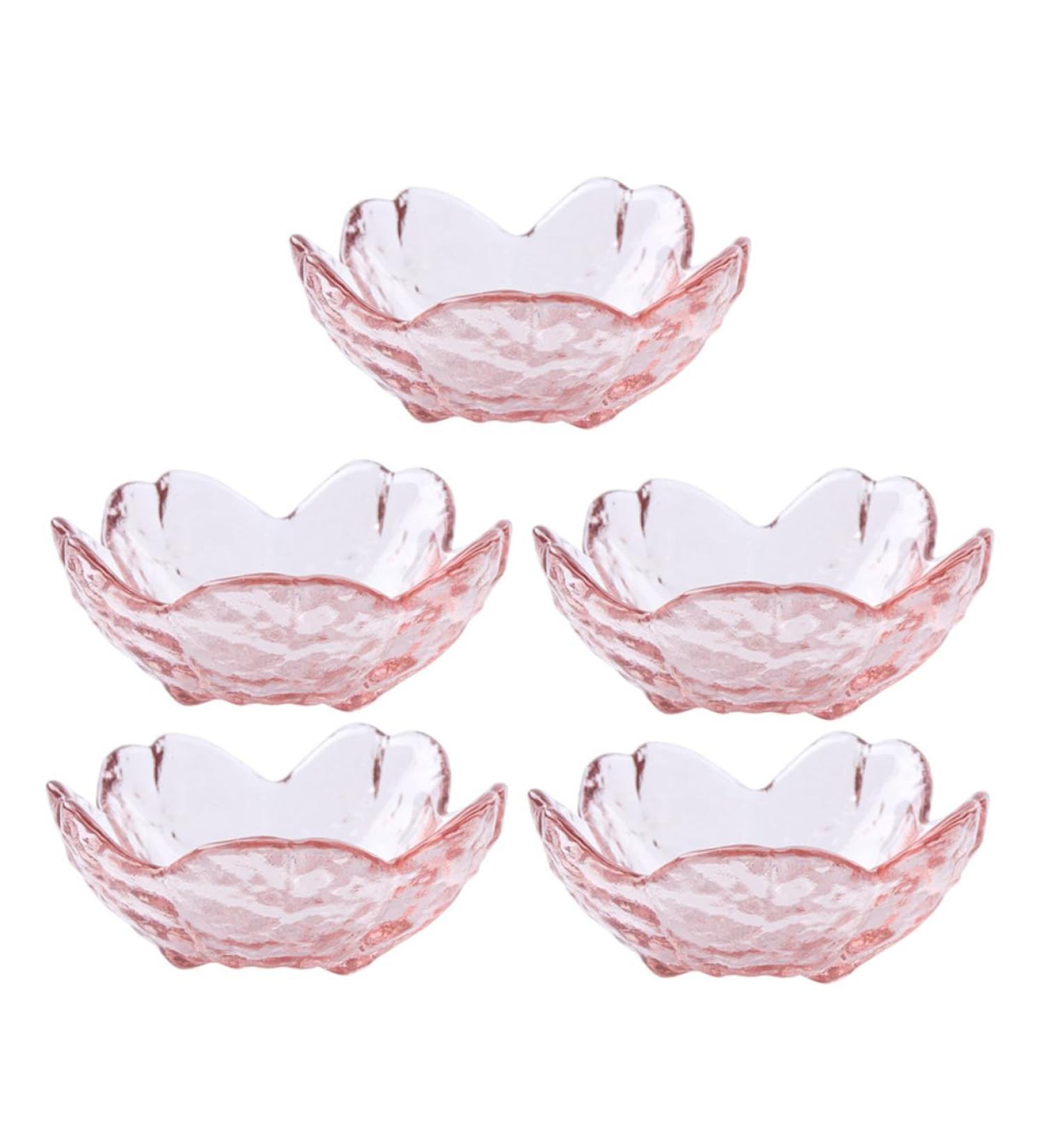 Ciieeo 5pcs Cherry Blossom Sauce Flower Jewelry Dish Sink Splash Guard Floral Ring Holder Cute Dipping Bowls Sauce Plate Cherry Blossom Bowls Tableware Pink Dipping Dish Glass - Buy Online on GoSupps.com