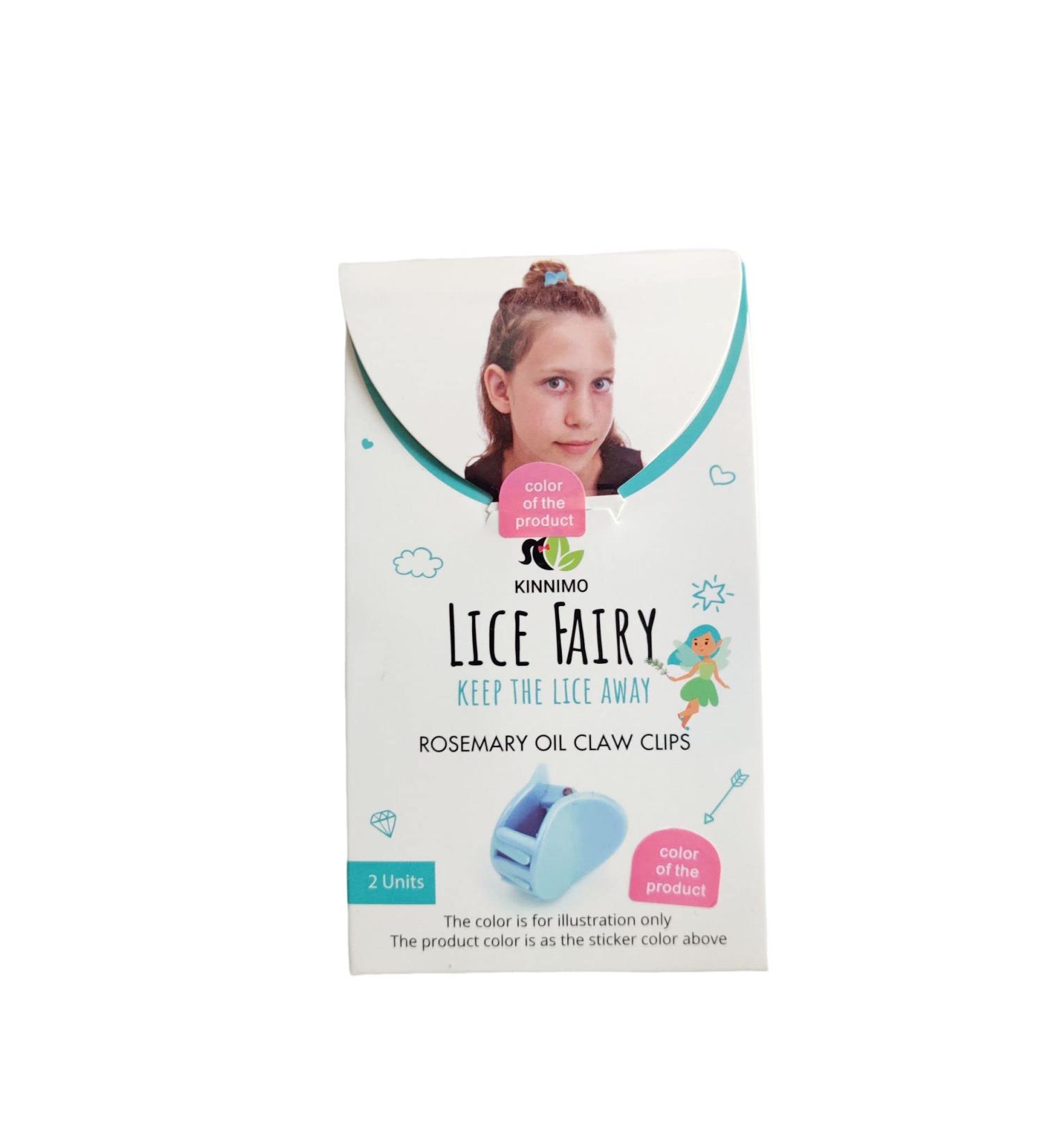 Lice Fairy Claw Clips - Hair Accessory with Rosemary Oil protecting your child from Head Lice - Clinically tested - 2 units (Pink)