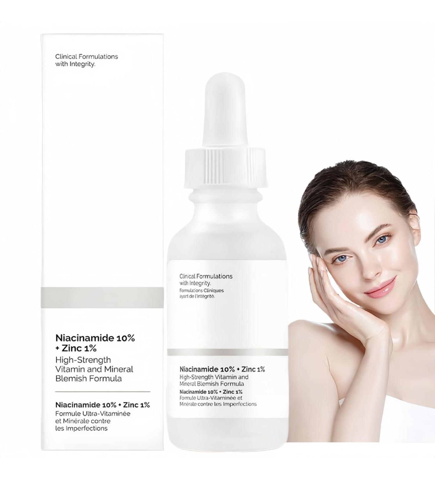 10% Niacinamide Serum+ 1% Zinc Serum Niacinamide Face Serum Niacinamide and Zinc Face Moisturiser Anti Aging & Wrinkle Face Serum Tackles Blemishes Minimises Pore Face Serum for Women Skincare Serum - Buy Online on GoSupps.com