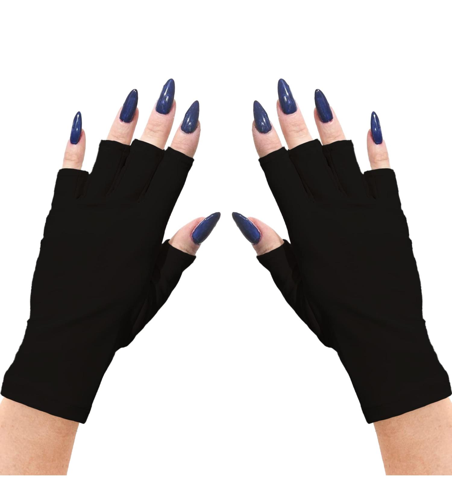 ManiGlovz UPF 50+ UV/LED Protective Gloves for Gel Manicures - Black Magic - Buy Online on GoSupps.com