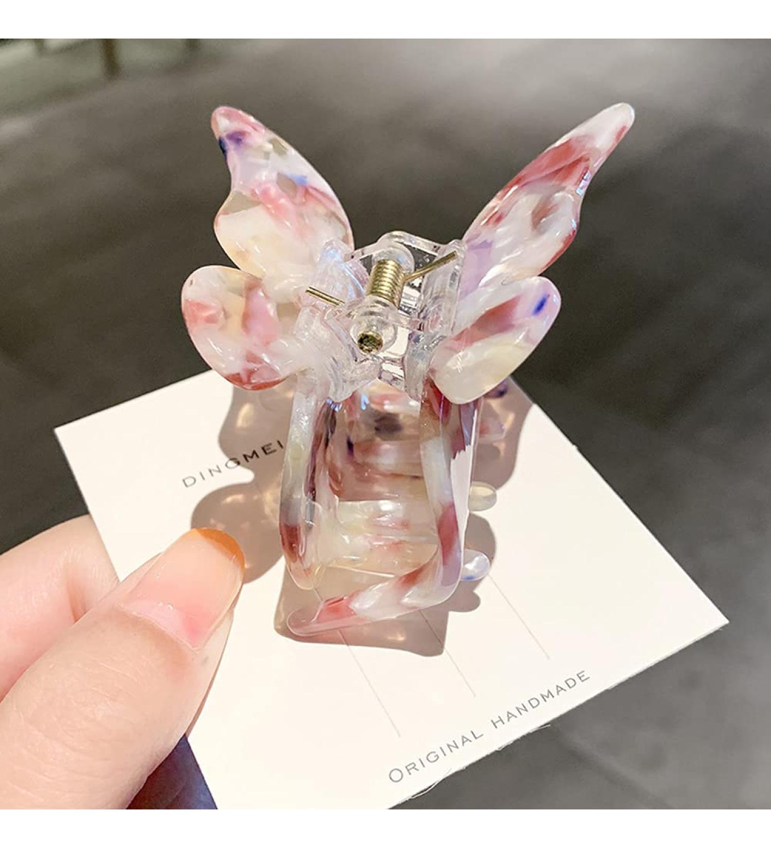 Butterfly Hair Clips for Women & Girls | Glitter Marble Leopard Jaw Clips | Stylish Hair Accessories - Buy Online on GoSupps.com