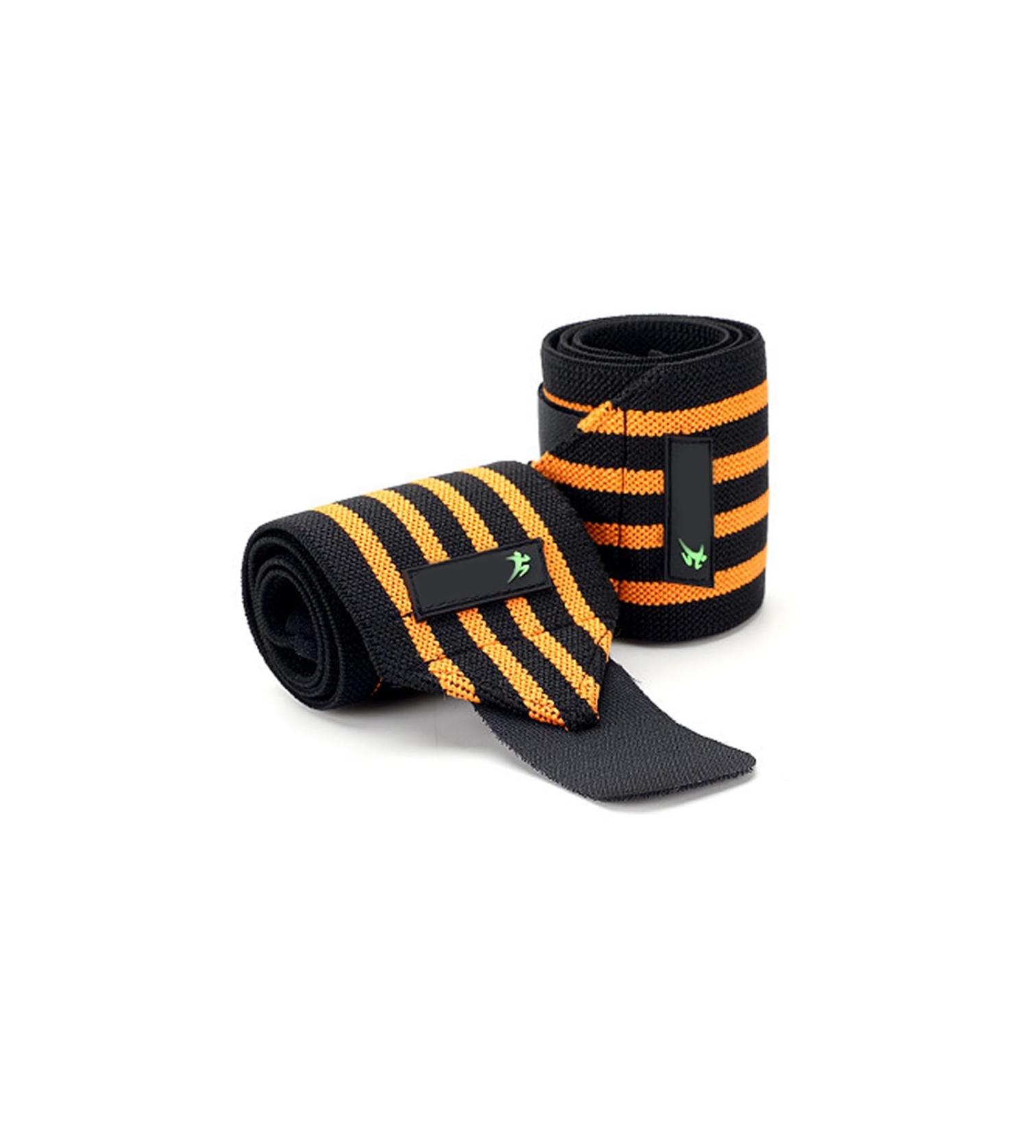 Unisex Orange Wrist Wraps - Sports Compression Strap for Gym & Weightlifting | Fitness Support - Buy Online on GoSupps.com