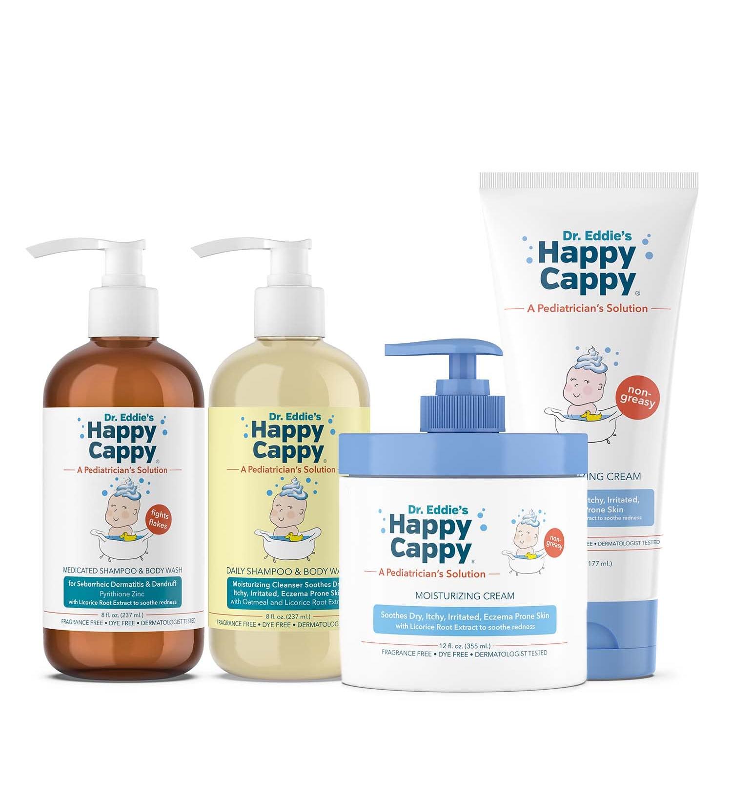 Happy Cappy Sensitive Skin 3 Step Skincare Solution for Cradle Cap & Dermatitis - Buy Online on GoSupps.com
