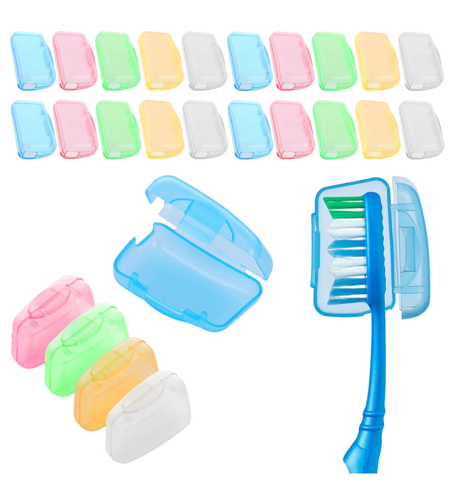 Buy Aster 20-Piece Toothbrush Covers - Portable Travel Caps in 5 Colors for Home Camping & School - International Shipping Available - Buy Online on GoSupps.com