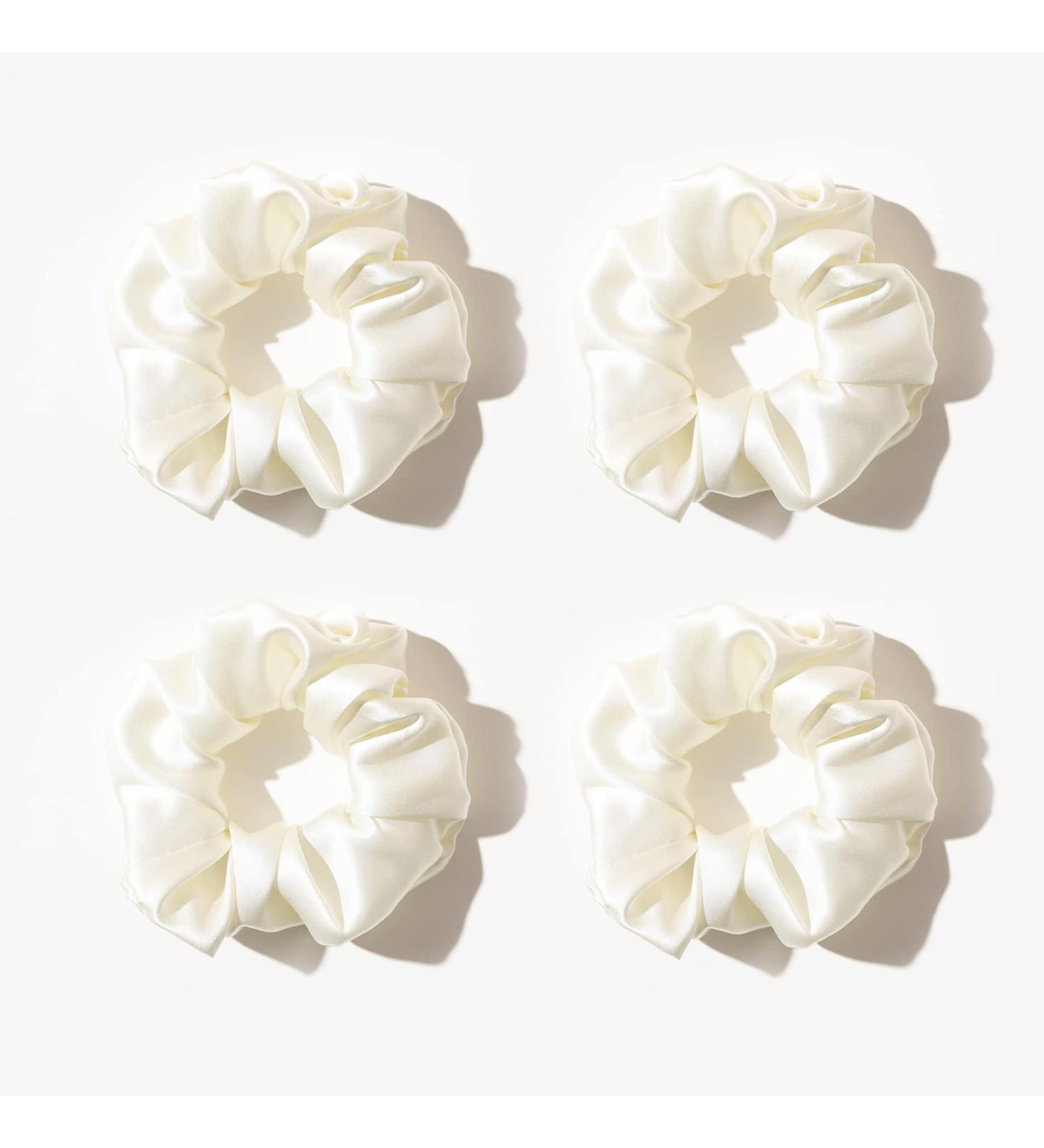 townssilk 100% Pure Mulberry Silk Skinnie Hair Bobbles - 4PC White Collection - Buy Online on GoSupps.com