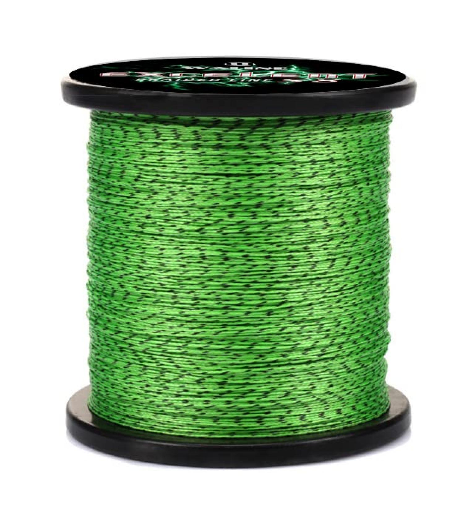 Waline 8 Strands Super Strong PE Braided Fishing Line - 20LB 40LB 50LB 60LB (Neon Green & Black) - 300m (328YDS) - Durable 8-Fold Fishing Cord - Buy Online on GoSupps.com