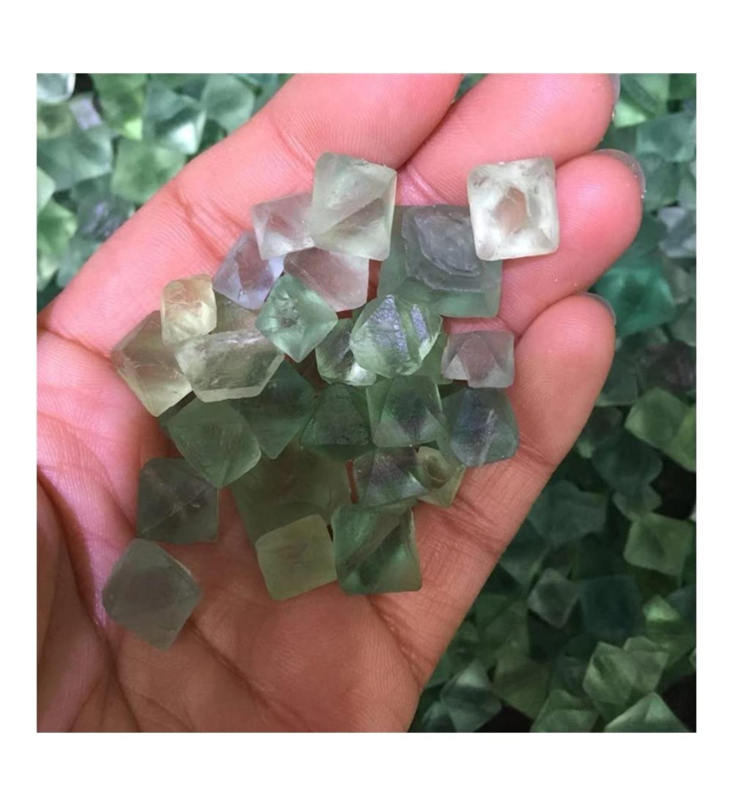 Crystal Rough Natural Crystal Rough Stone Crafts Natural Green Fluorite Crystal Gemstone Octahedron Metaphysical Rough Stone for Home Decor - Buy Online on GoSupps.com