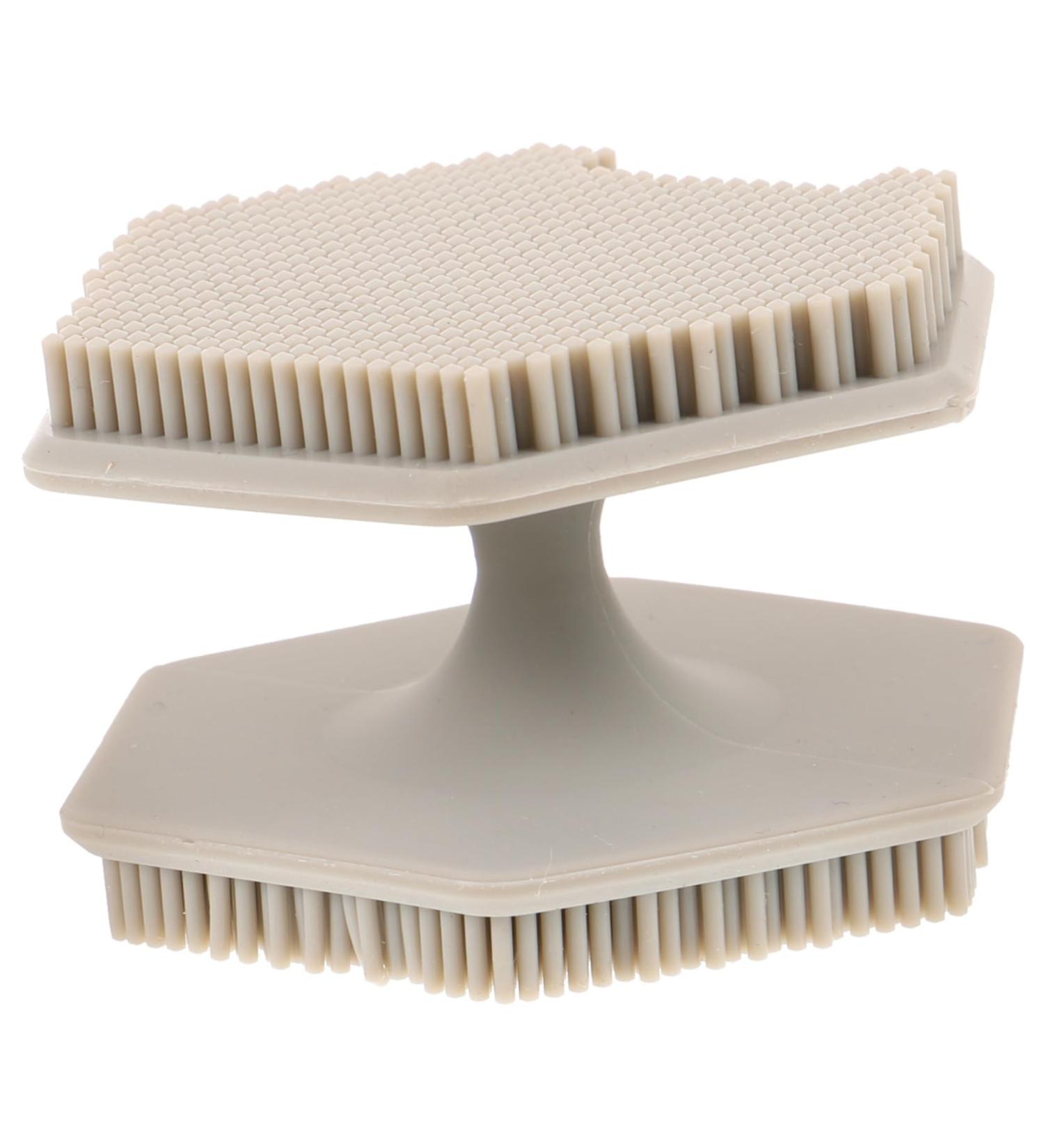 MAGICLULU beard brush face cleansing brush facial cleansing brush cleaning brush Scrubber cleansing brush double head double sided Silica gel face face washer brush 6.50X6.50X4.00CM Grey - Buy Online on GoSupps.com
